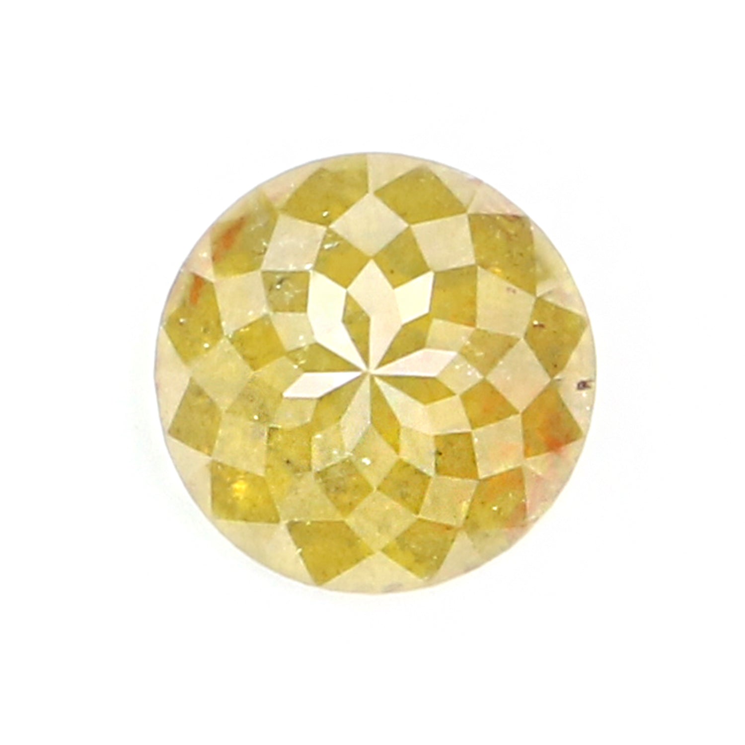 1.14 CT Natural Loose Round Rose Cut Diamond Yellow Color Round Shape Diamond 6.10 MM Natural Yellow Color Round Rose Cut Diamond LQ8841