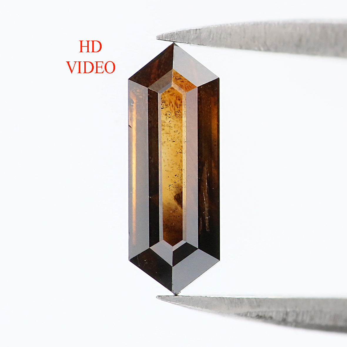 0.79 CT Natural Loose Hexagon Shape Diamond Brown Color Hexagon Shape Diamond 9.30 MM Natural Loose Brown Hexagon Rose Cut Diamond QL1769
