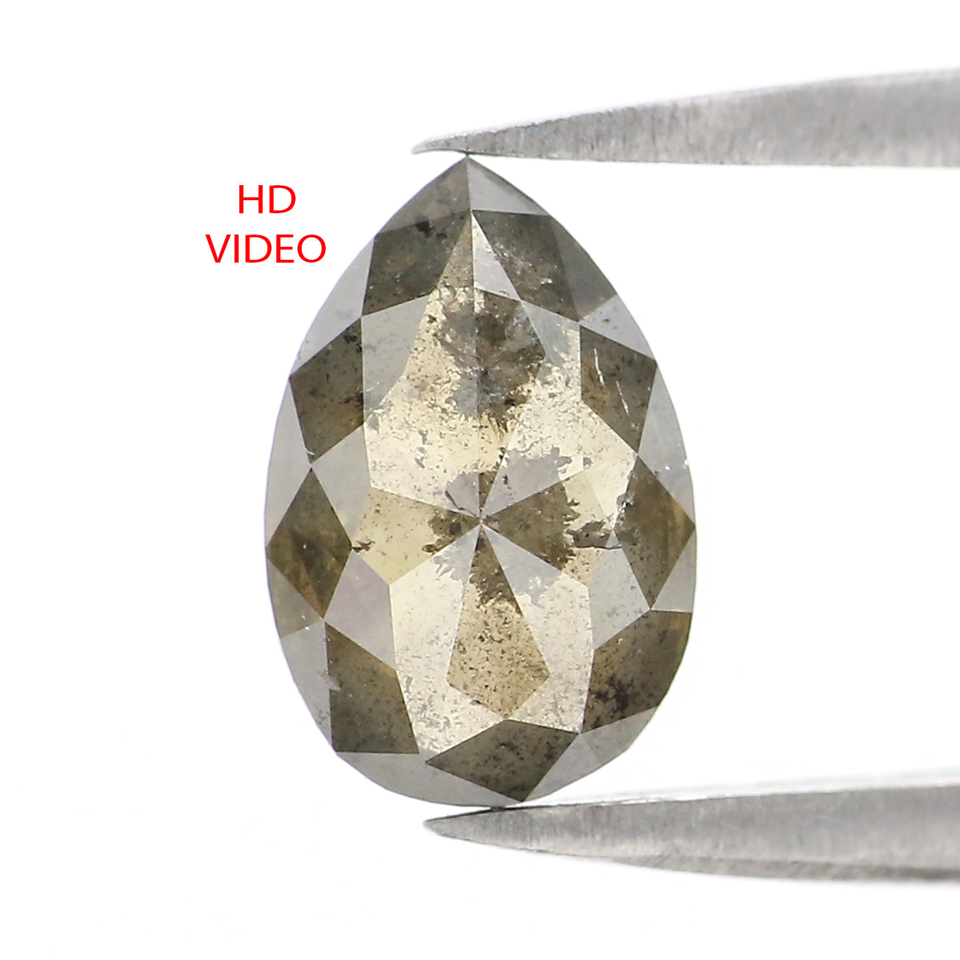 1.16 CT Natural Loose Pear Diamond Green Color Pear Diamond 8.70 MM Natural Loose Diamond Pear Rose Cut Diamond Pear Shape Diamond QK2608