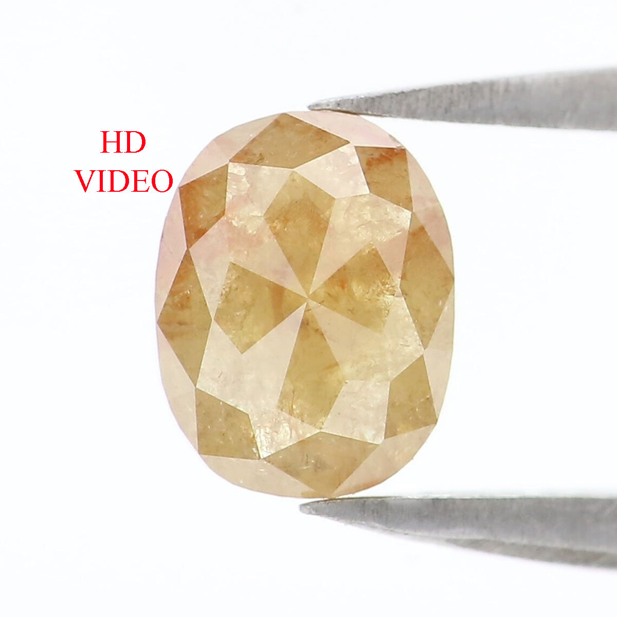1.33 CT Natural Loose Oval Shape Diamond Brown Yellow Color Oval Diamond 6.80 MM Natural Brown Yellow Diamond Oval Rose Cut Diamond LQ7328