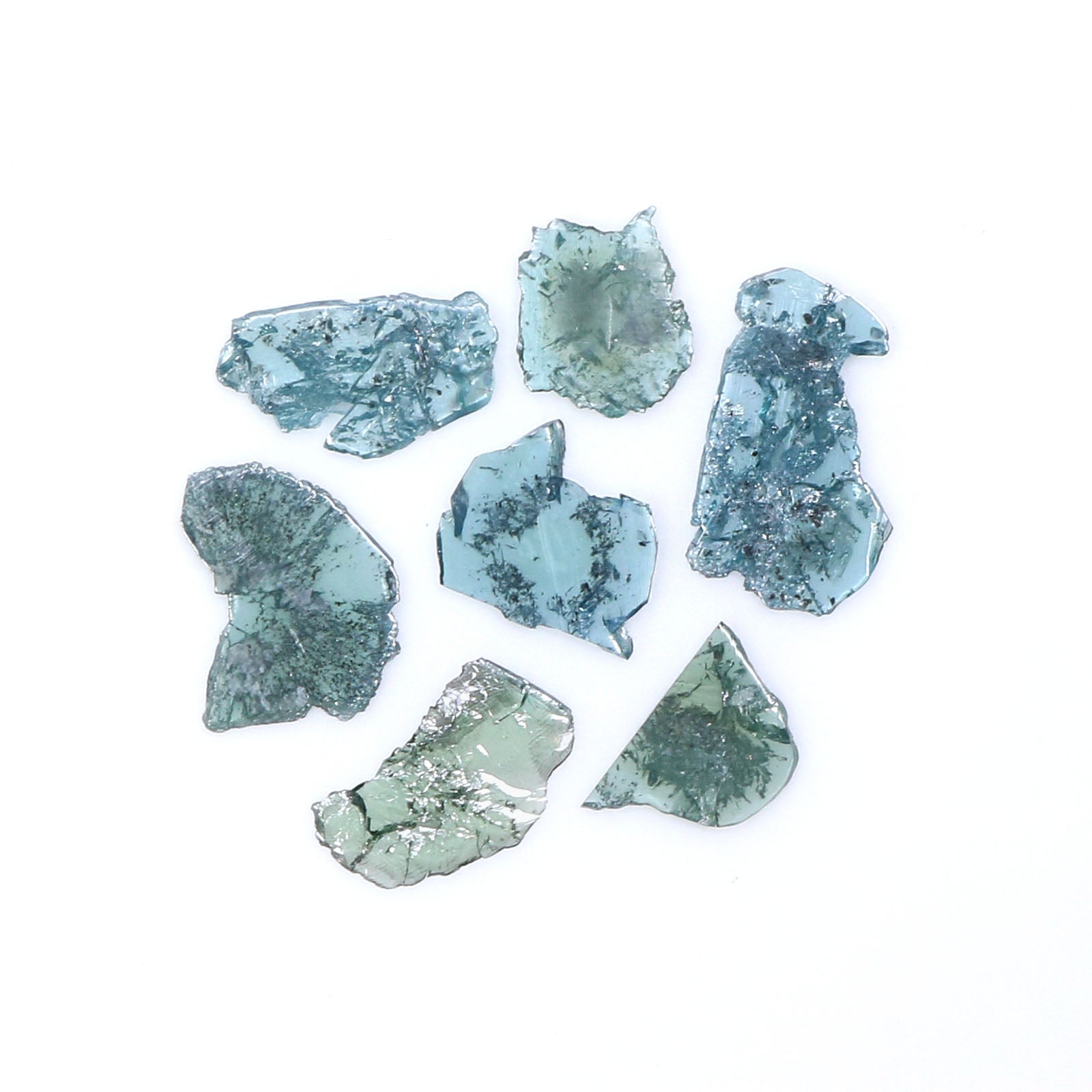 1.41 CT Natural Loose Slice Shape Diamond Blue Color Slice Cut Diamond 6.00 MM Natural Loose Blue Diamond Slice Irregular Cut Diamond LQ9183