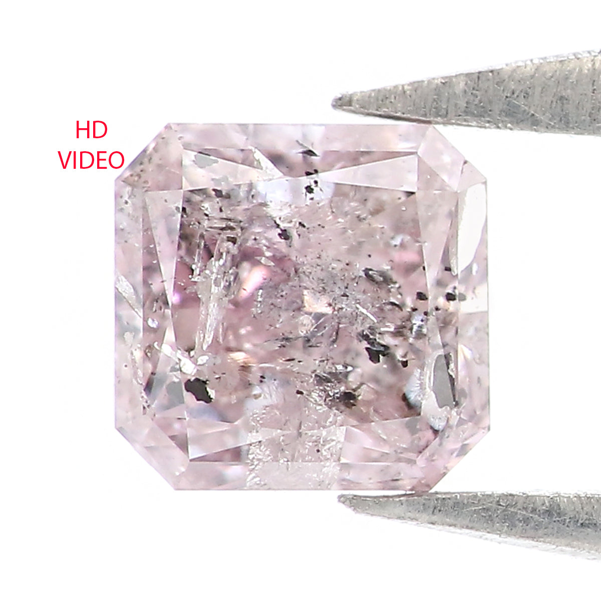 0.32 CT Natural Loose Radiant Shape Diamond Pink Color Radiant Cut Diamond 3.85 MM Natural Pink Color Radiant Brilliant Cut Diamond KQ1047