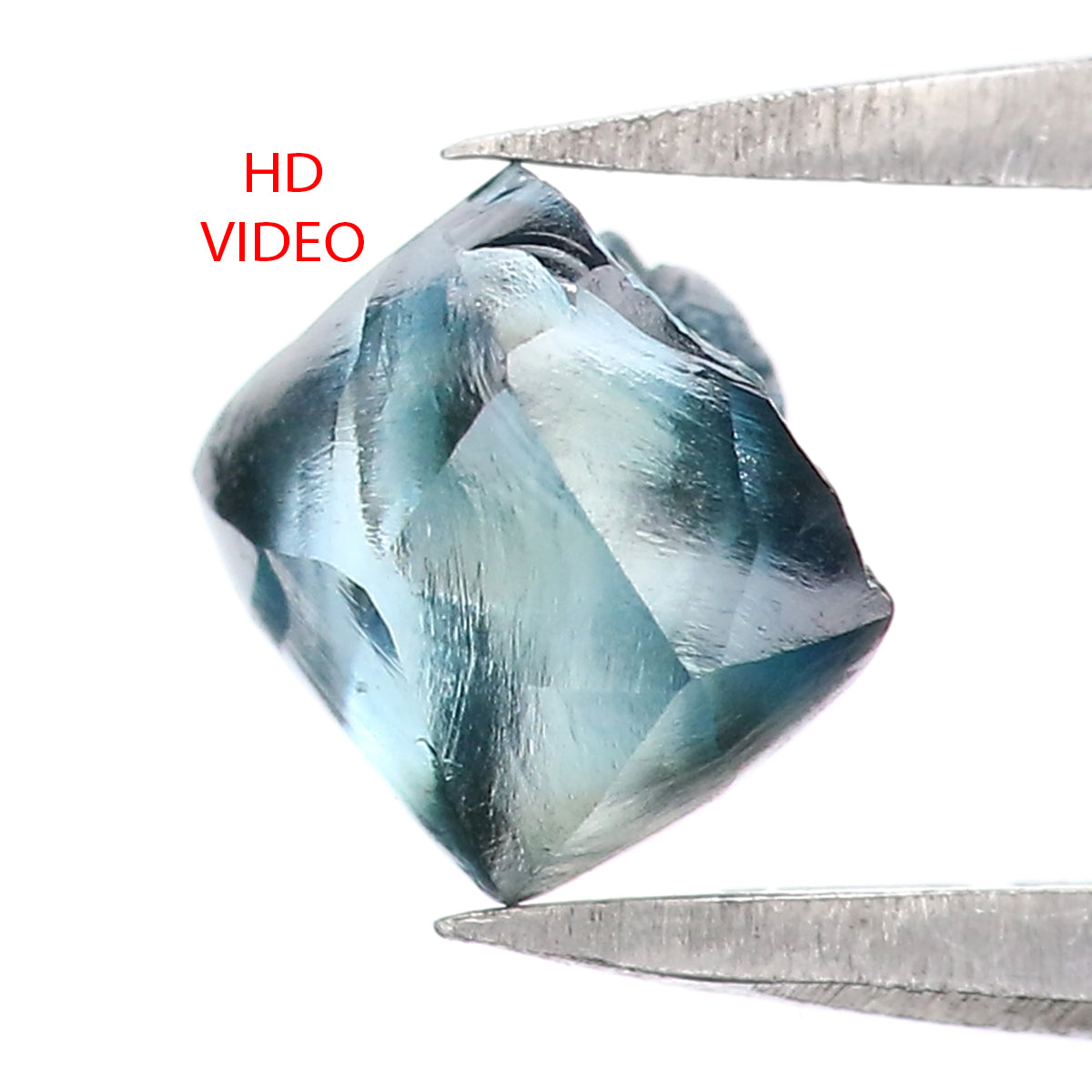 Natural Loose Crystal Rough Blue Color Diamond 1.31 CT 6.21 MM Rough Irregular Cut Diamond KDL2230