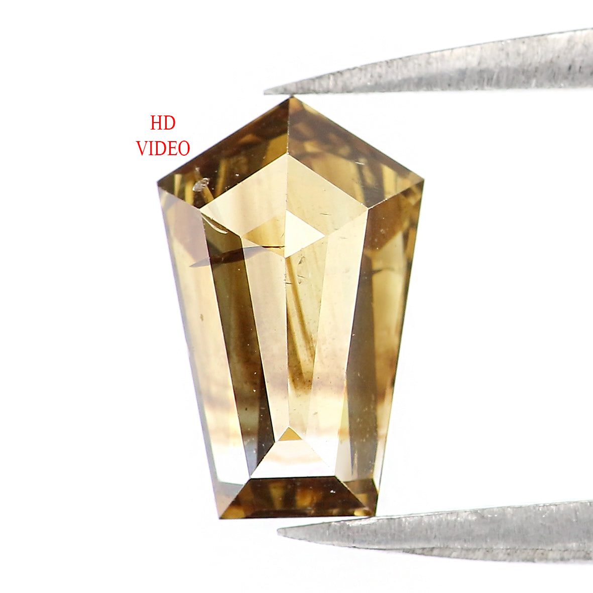 1.28 CT Natural Loose Shield Shape Diamond Brown Color Shield Cut Diamond 9.10 MM Natural Loose Brown Diamond Shield Rose Cut Diamond QL1826