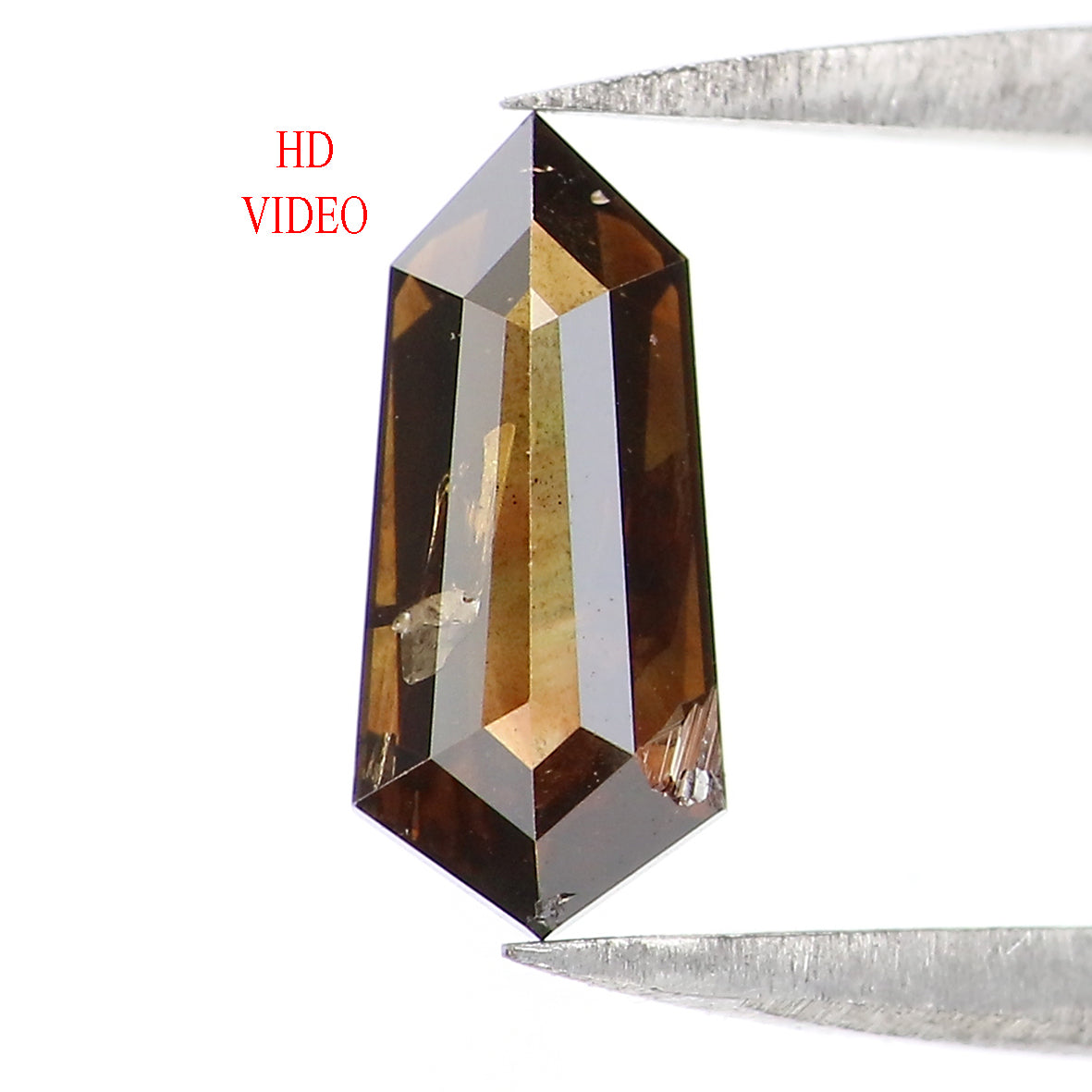 0.81 CT Natural Loose Shield Shape Diamond Brown Color Shield Cut Diamond 9.15 MM Natural Brown Color Diamond Shield Rose Cut Diamond LQ1656