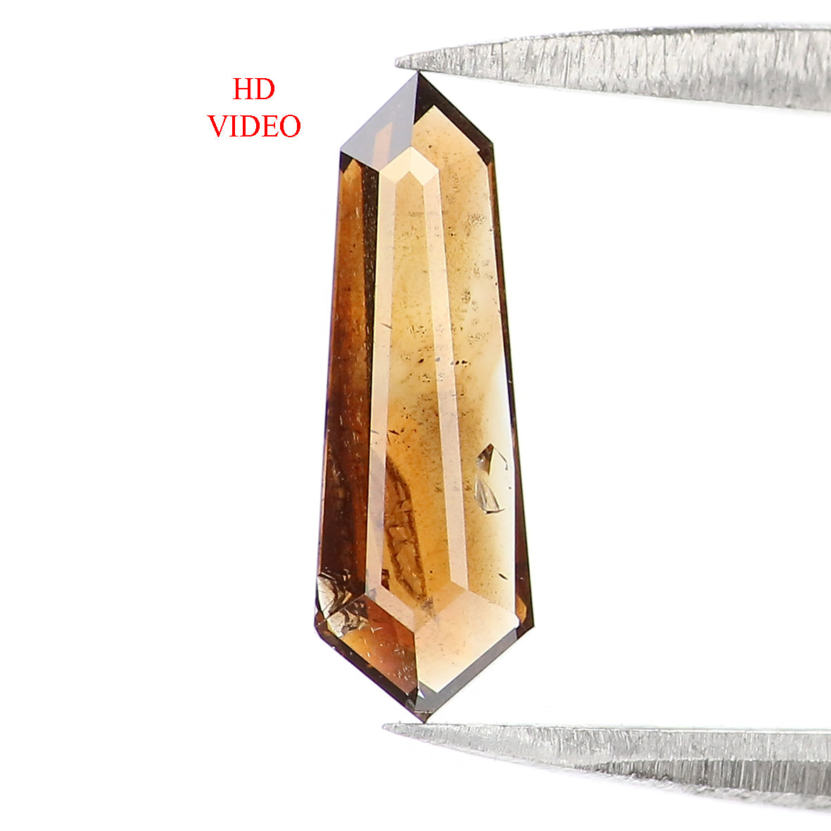 0.58 CT Natural Loose Shield Shape Diamond Brown Color Shield Cut Diamond 10.40 MM Natural Brown Diamond Shield Rose Cut Diamond LQ1621