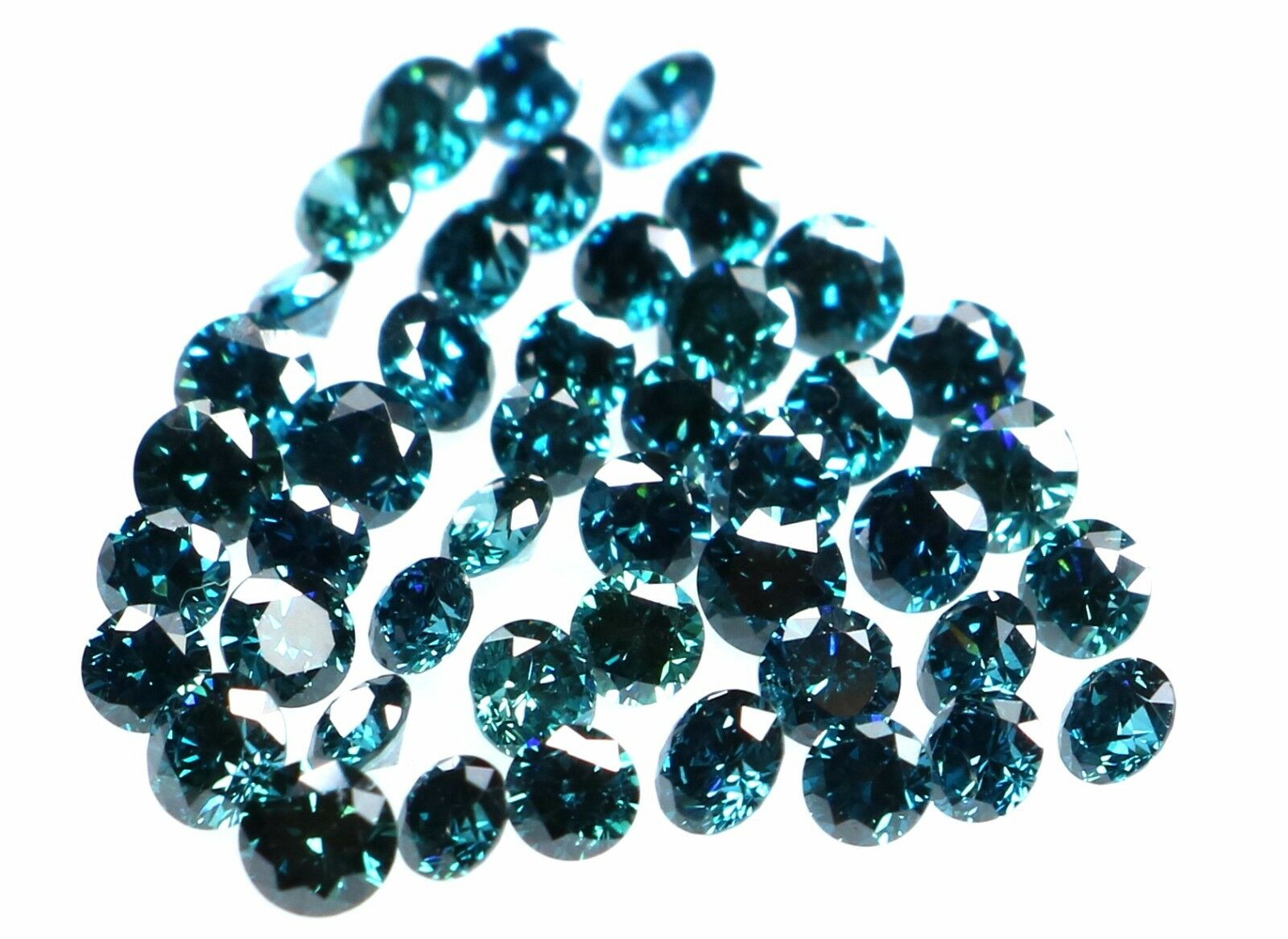 Natural Loose Diamond Round Blue Color SI1 VS1 Clarity 1.00 to 3.00 MM Q32