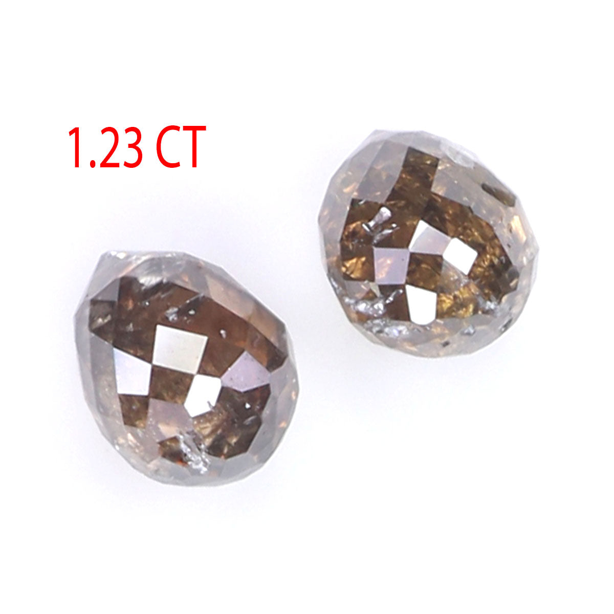 Natural Loose briolette Brown Color Diamond 1.23 CT 4.30 MM Drop Shape Rose Cut Diamond KDK2275