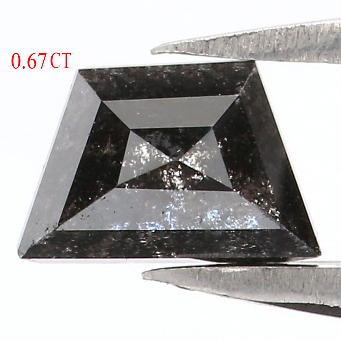 0.67 CT Natural Loose Antique Shape Diamond Salt And Pepper Antique Diamond 6.00 MM Natural Black Grey Color Antique Rose Cut Diamond LQ6534