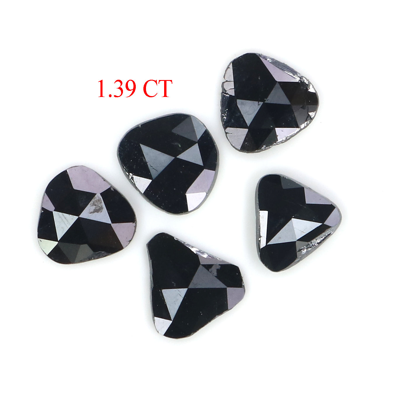 Natural Loose Slice Black Color Diamond 1.39 CT 5.65 MM Slice Shape Rose Cut Diamond KR2624
