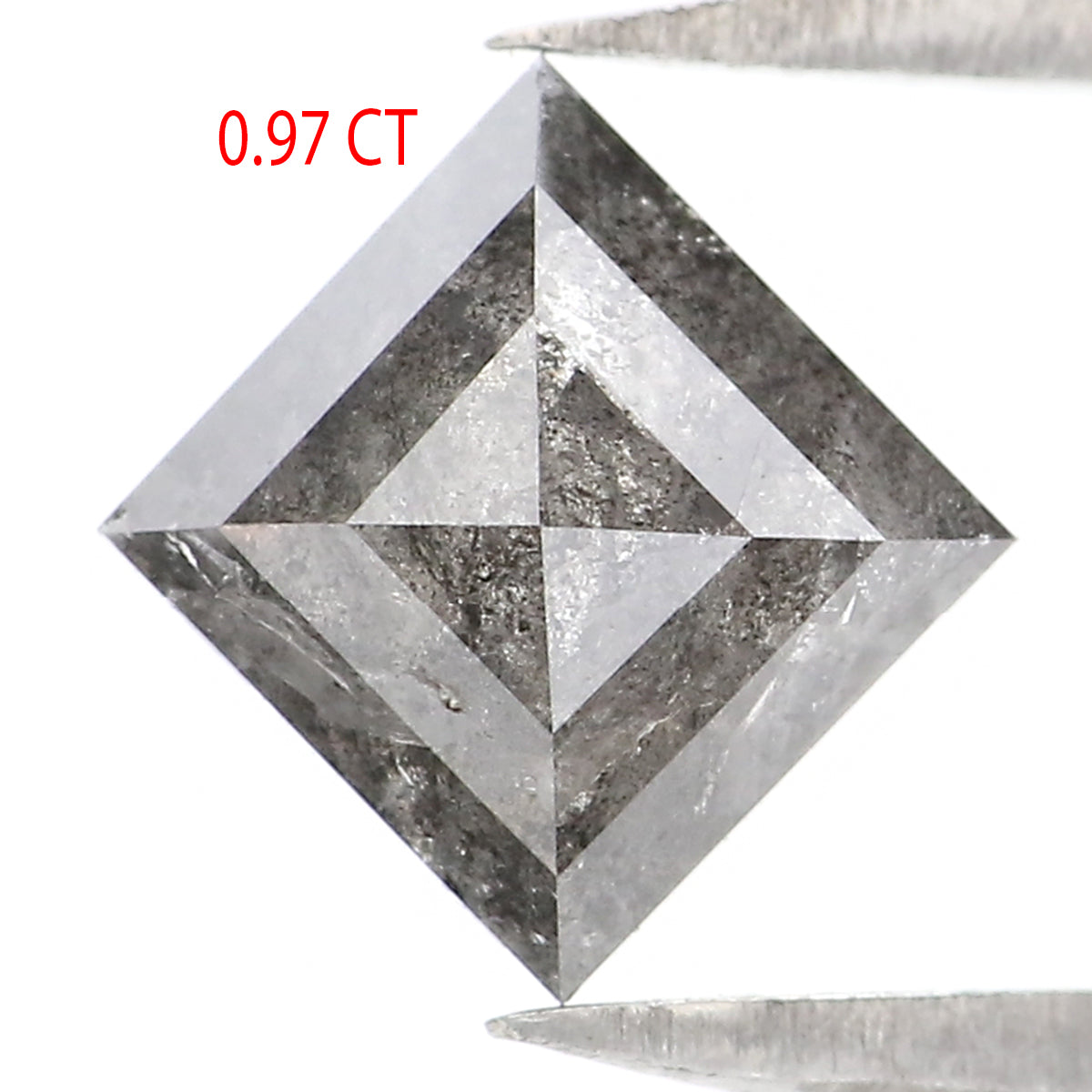 0.97 CT Natural Loose Kite Shape Diamond Salt And Pepper Kite Cut Diamond 8.10 MM Black Grey Color Kite Shape Rose Cut Diamond QL2199