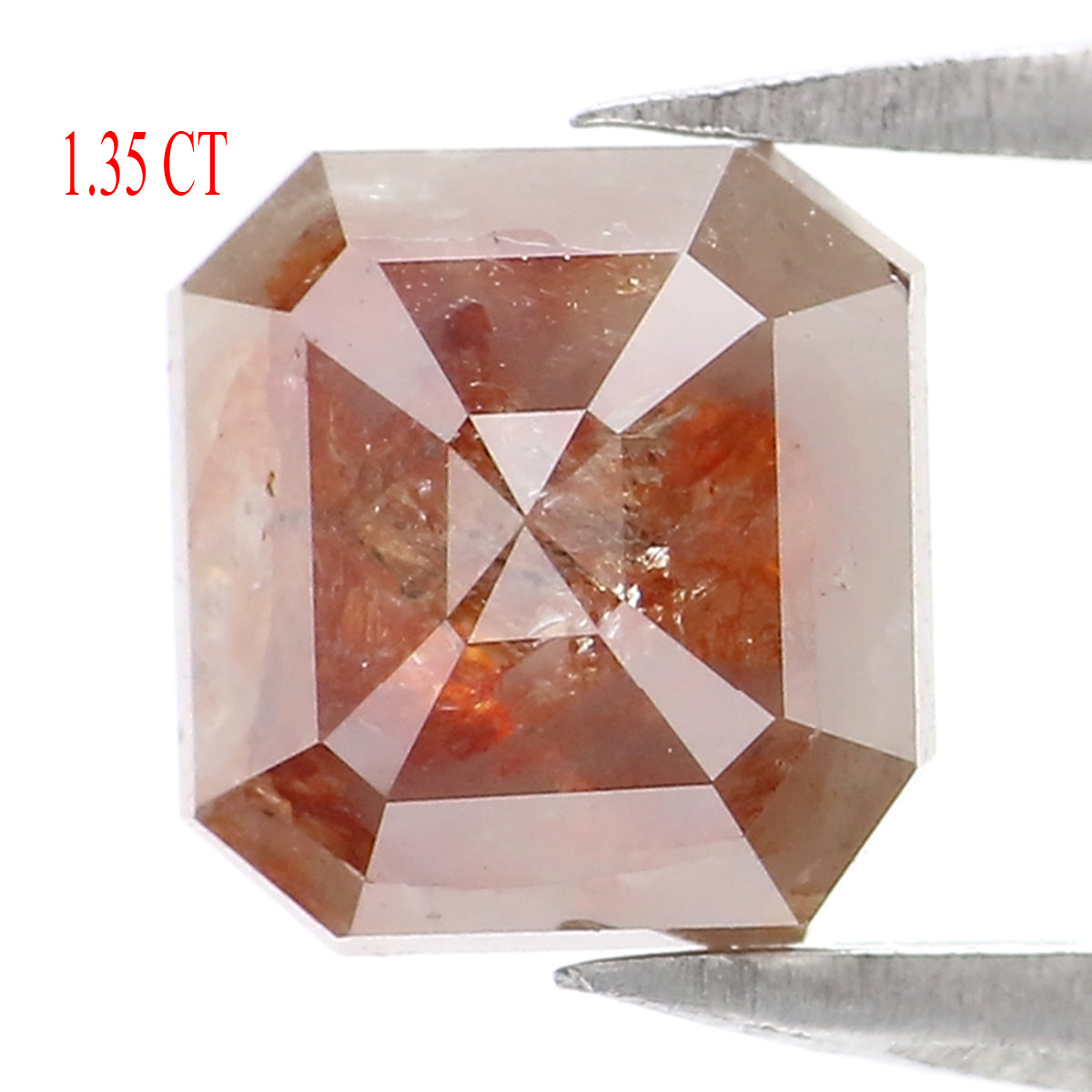 1.35 Ct Natural Loose Emerald Shape Diamond Brown Color Emerald Diamond 6.25 MM Natural Brown Color Diamond Emerald Rose Cut Diamond LQ2125