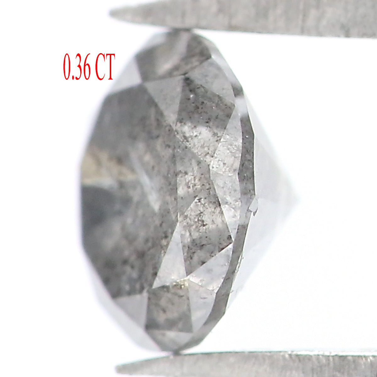 0.36 CT Natural Loose Round Shape Diamond Salt And Pepper Round Diamond 4.45 MM Natural Black Grey Color Round Brilliant Cut Diamond LQ1962