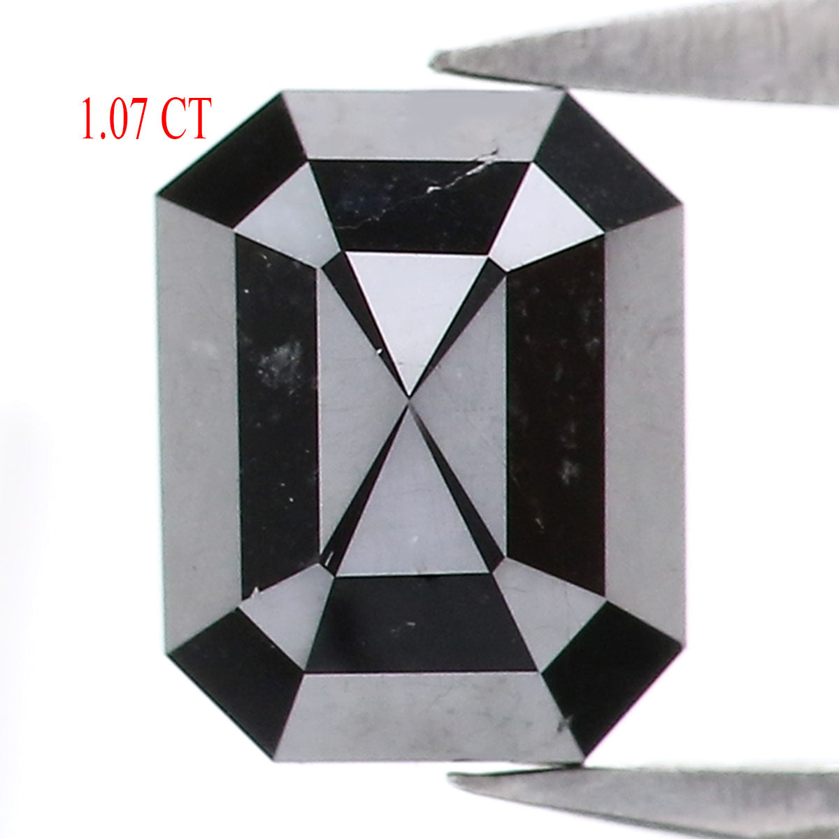 1.07 CT Natural Loose Emerald Shape Diamond Black Color Emerald Cut Diamond 6.25 MM Natural Loose Emerald Shape Rose Cut Diamond QL2217