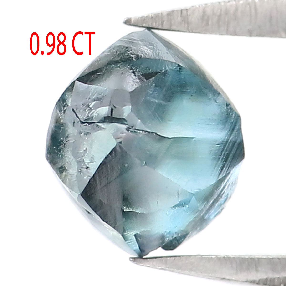 0.98 CT Natural Loose Rough Shape Diamond Blue Color Rough Cut Diamond 5.75 MM Natural Loose Blue Color Rough Irregular Cut Diamond QLB2326