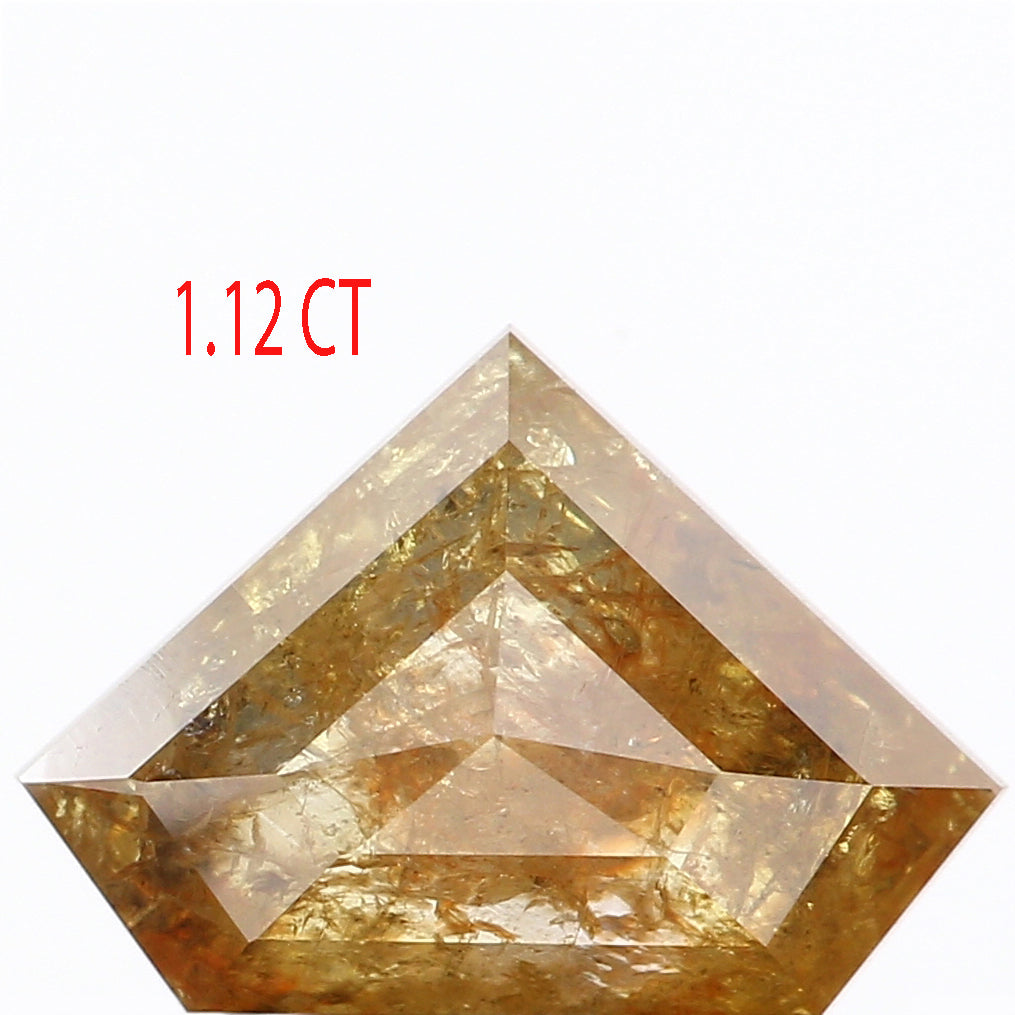 1.12 CT Natural Loose Shield Shape Diamond Yellow Color Shield Cut Diamond 6.15 MM Natural Loose Yellow Color Shield Rose Cut Diamond LQ436