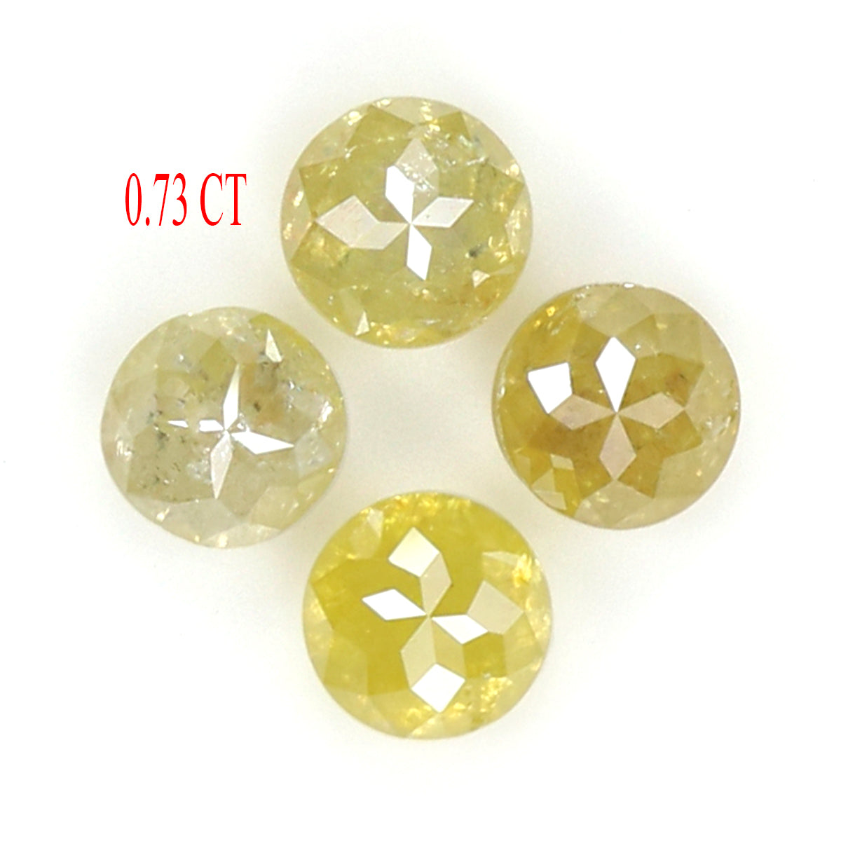 0.73 CT Natural Loose Rose Cut Diamond Yellow Grey Color Round Cut Diamond 3.10 MM Natural Loose Diamond Round Rose Cut Shape Diamond LQ6384