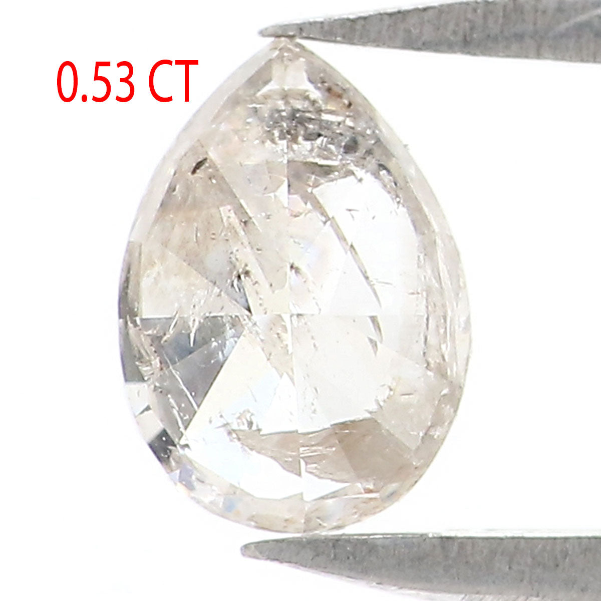 0.53 CT Natural Loose Pear Shape Diamond Grey Color Pear Cut Diamond 6.00 MM Natural Grey Color Diamond Pear Brilliant Cut Diamond KQ1008