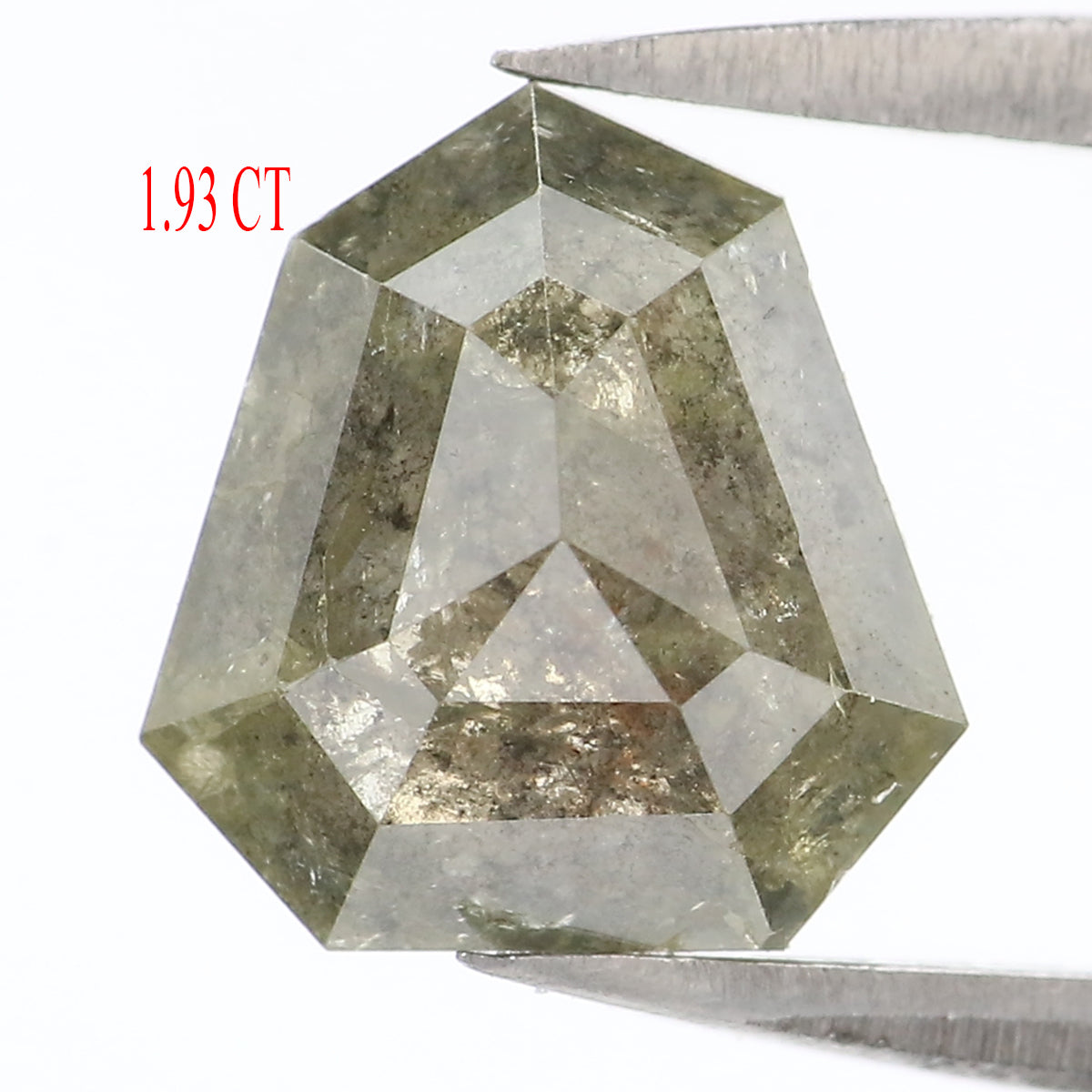 1.93 CT Natural Loose Shield Shape Diamond Green Color Shield Cut Diamond 9.00 MM Natural Loose Grey Color Shield Rose Cut Diamond LQ8145