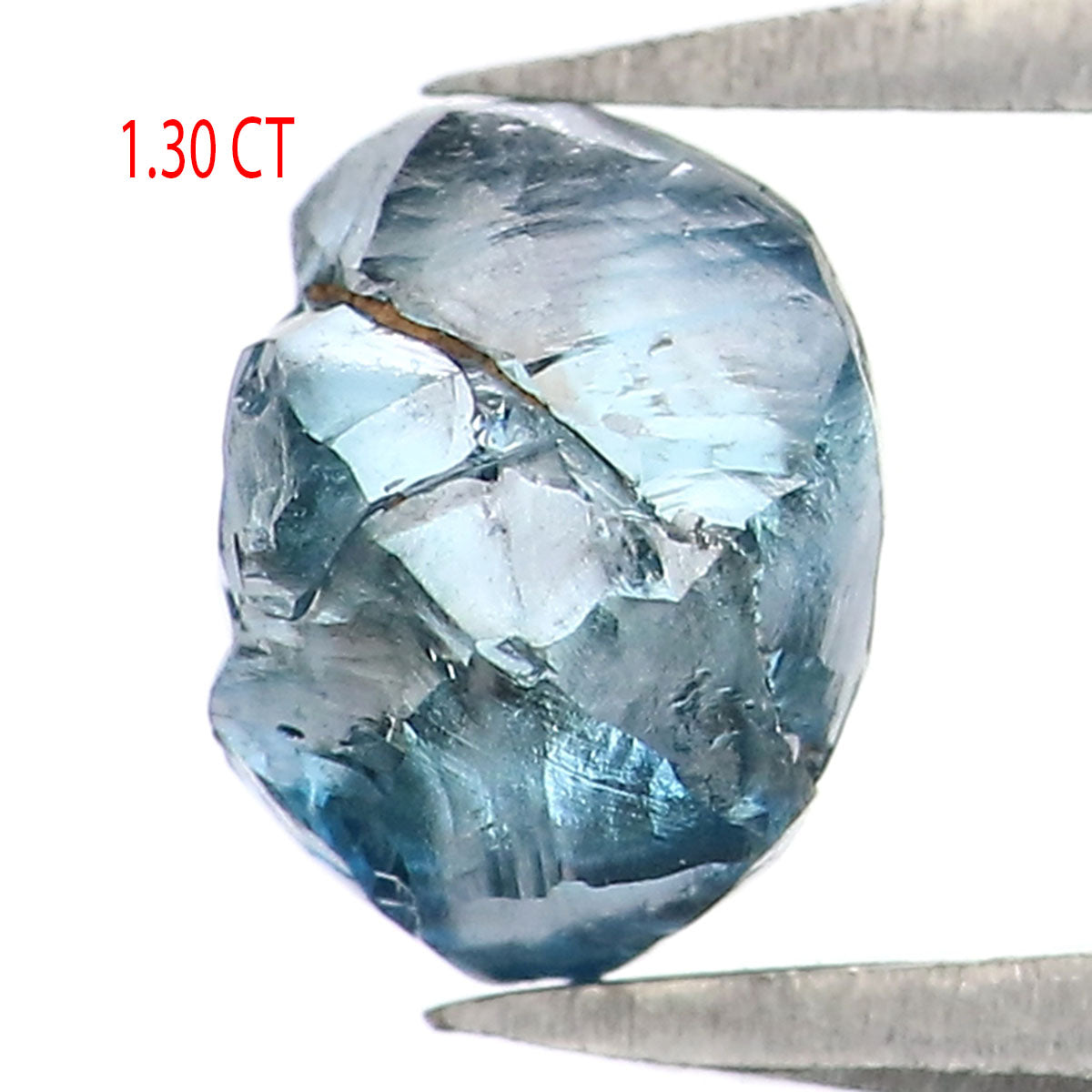 1.30 CT Natural Loose Rough Shape Diamond Blue Color Rough Cut Diamond 6.10 MM Natural Loose Blue Color Rough Irregular Cut Diamond QL2277