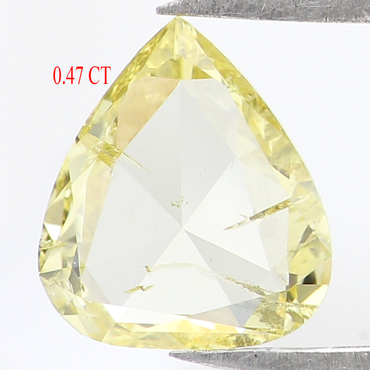 0.47 CT Natural Loose Pear Shape Diamond Yellow Color Pear Shape Diamond 6.65 MM Natural Loose Yellow Diamond Pear Rose Cut Diamond LQ1616