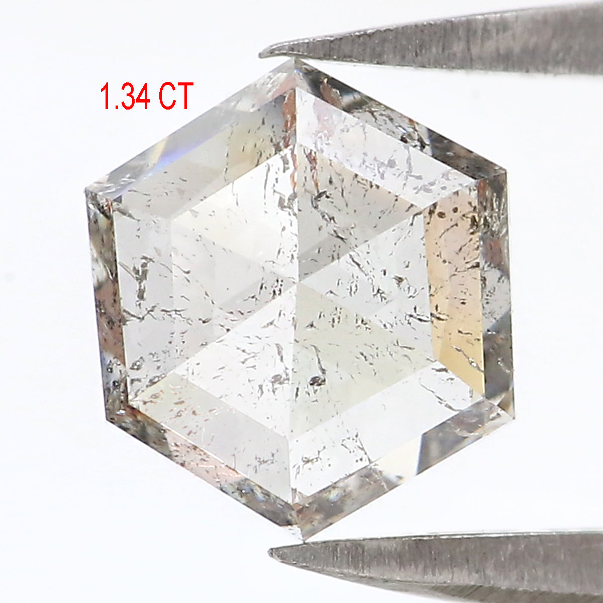1.34 CT Natural Loose Hexagon Shape Diamond White - G Hexagon Diamond 7.30 MM Natural Loose White - G Color Hexagon Rose Cut Diamond QL2626