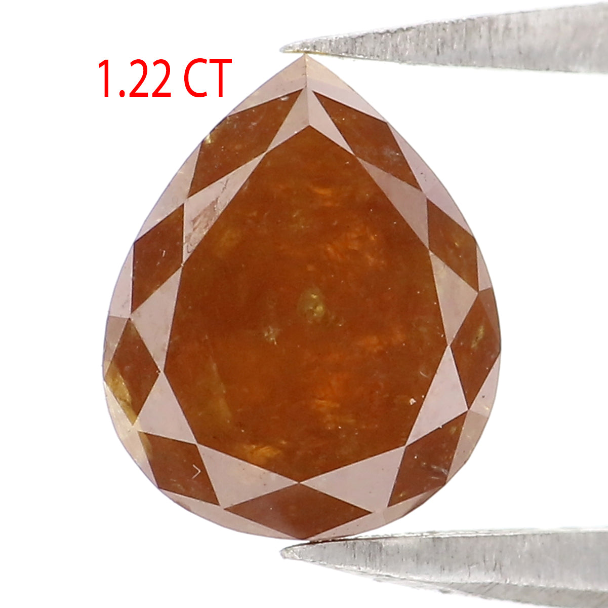 1.22 CT Natural Loose Pear Shape Diamond Brown Color Pear Cut Diamond 7.40 MM Natural Loose Brown Color Diamond Pear Rose Cut Diamond LQ9417