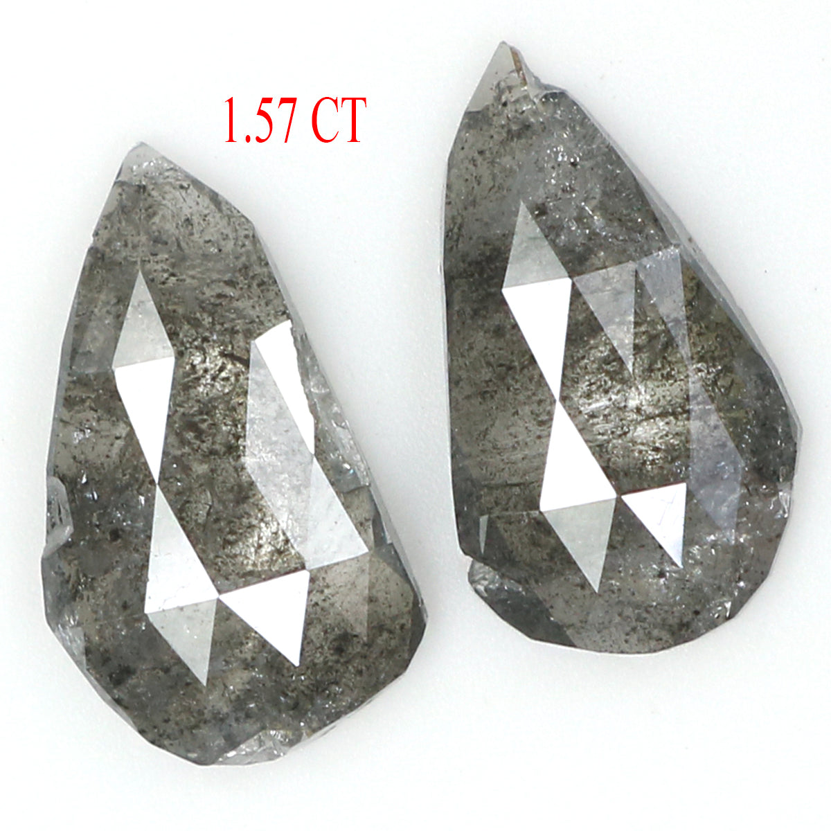 1.57 CT Natural Loose Antique Cut Pair Diamond Salt And Pepper Antique Shape Diamond 9.25 MM Natural Loose Antique Rose Cut Diamond LQ1617