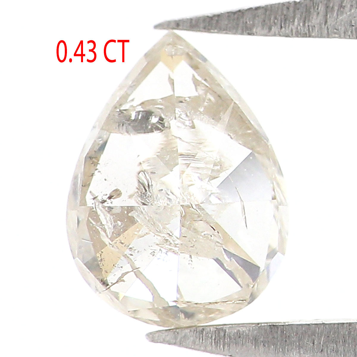0.43 CT Natural Loose Pear Shape Diamond Grey Color Pear Cut Diamond 5.60 MM Natural Loose Grey Color Pear Brilliant Cut Diamond KQ1009