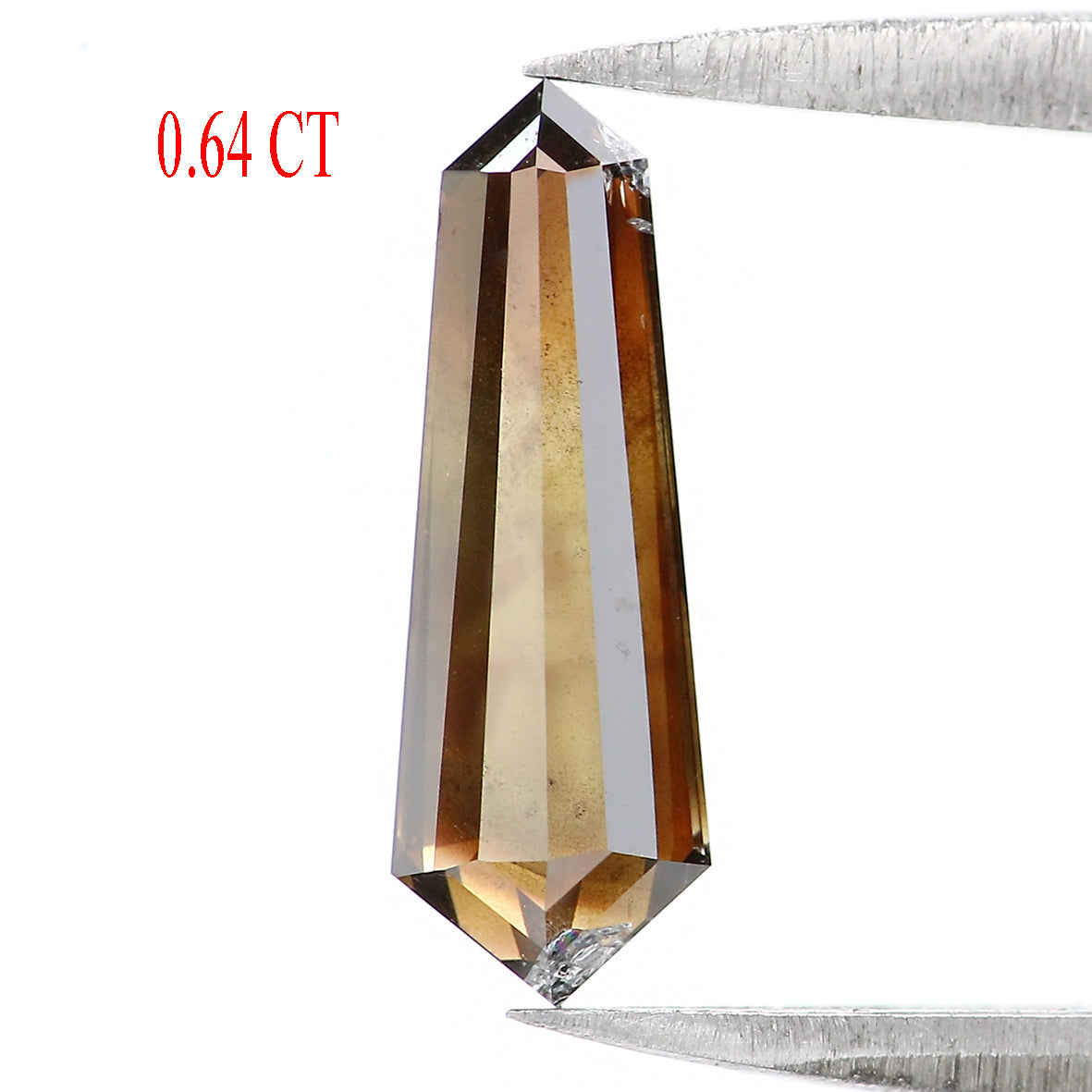 0.64 CT Natural Loose Shield Shape Diamond Brown Color Shield Cut Diamond 10.75 MM Natural Brown Diamond Shield Rose Cut Diamond QLB1778