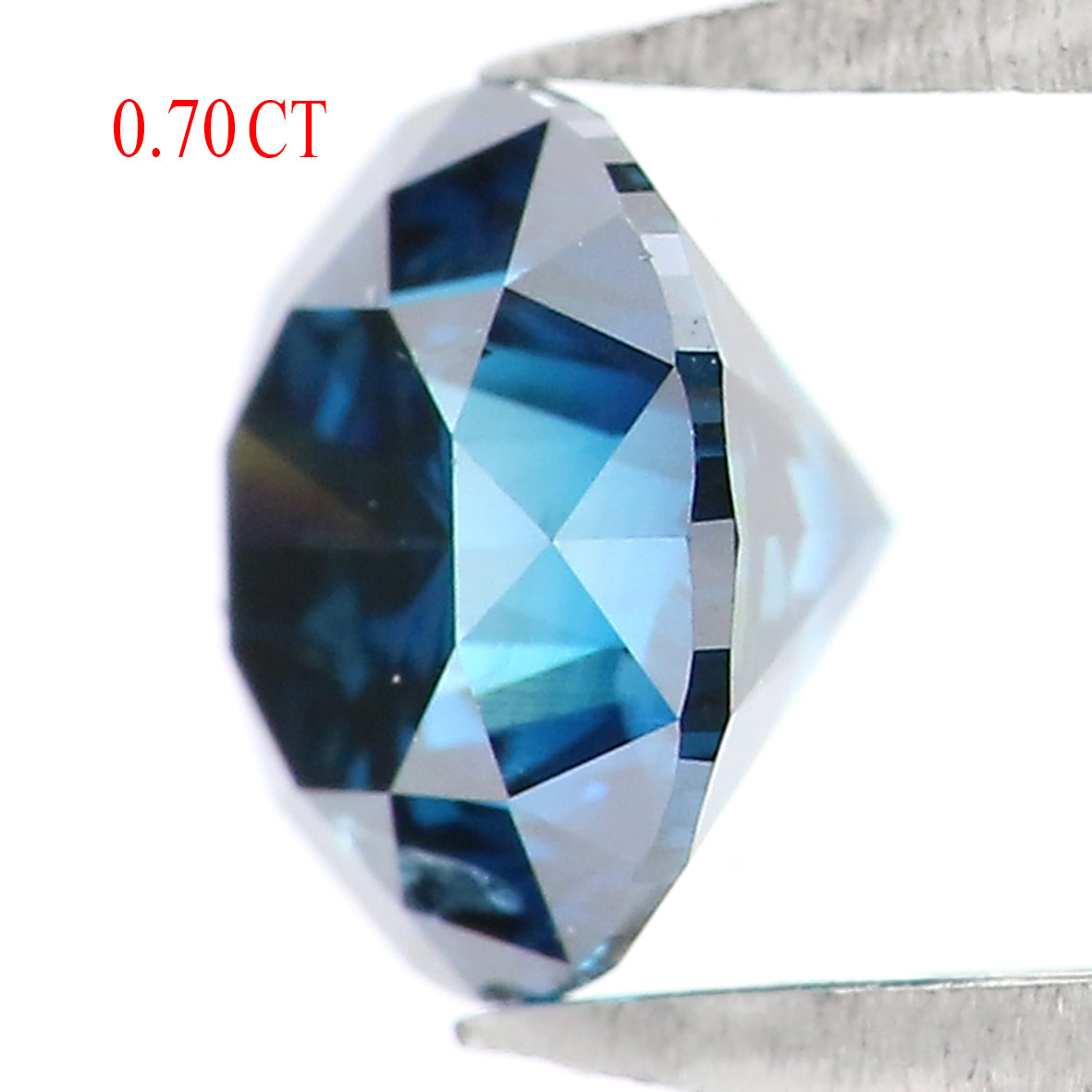 Natural Loose Round Blue Color Diamond 0.70 CT 5.35 MM Round Shape Brilliant Cut Diamond KDL2043