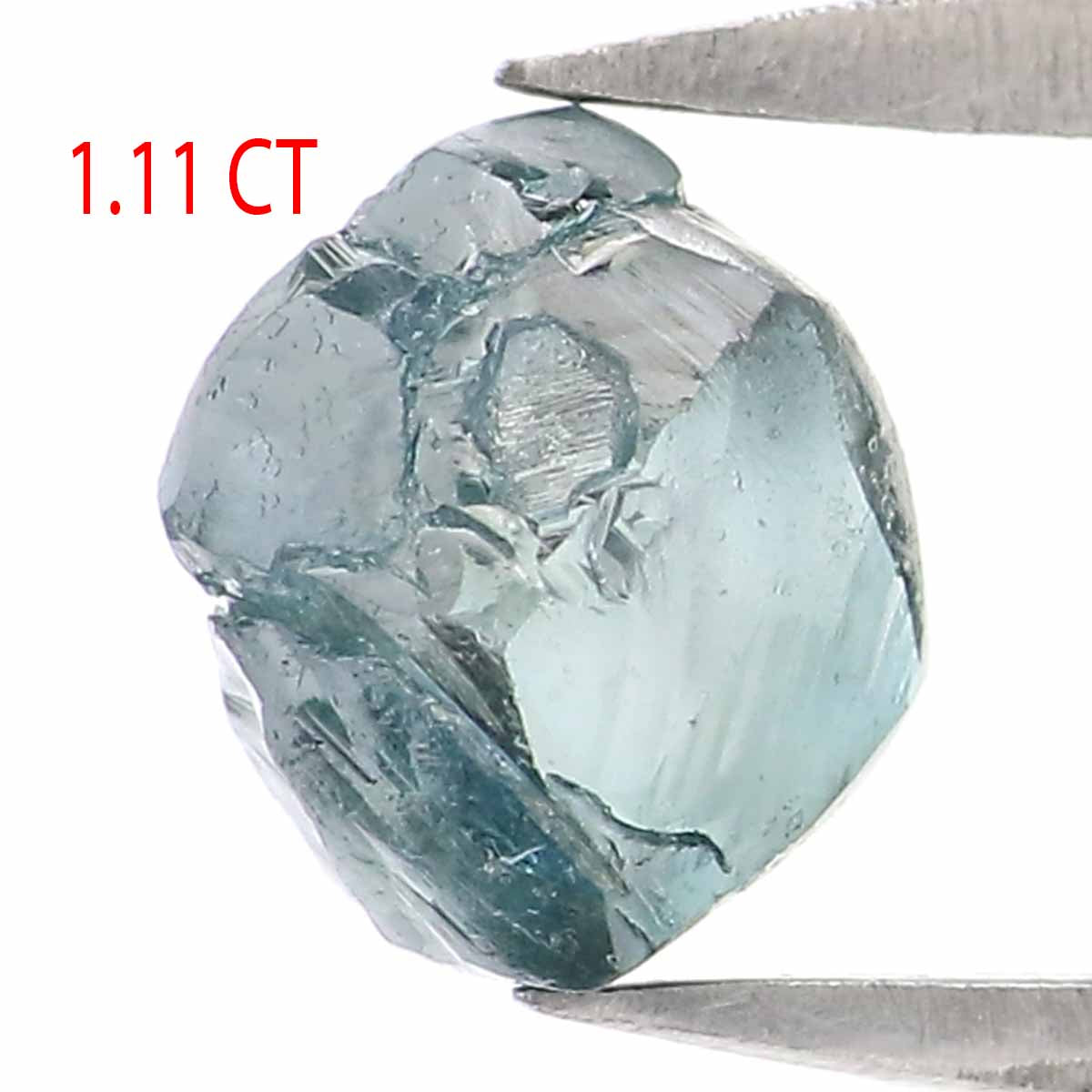 1.11 CT Natural Loose Rough Shape Diamond Blue Color Rough Cut Diamond 5.85 MM Natural Loose Blue Diamond Rough Irregular Cut Diamond QL2358