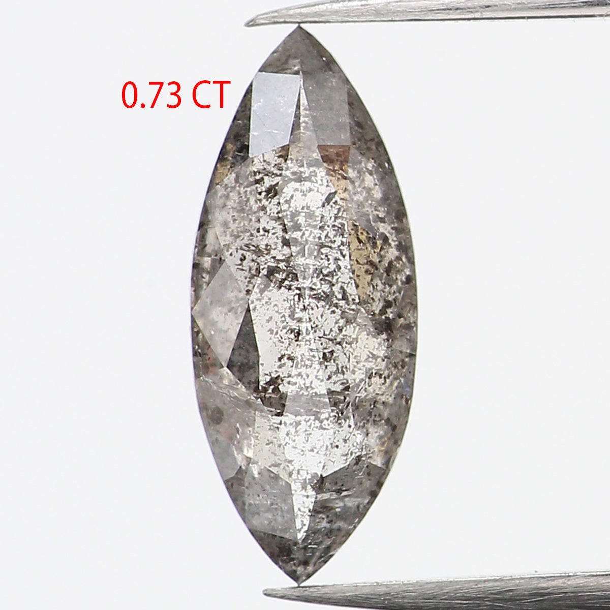 0.73 CT Natural Loose Marquise Shape Diamond Salt And Pepper Marquise Rose Cut Diamond 9.90 MM Black Grey Color Marquise Cut Diamond QL780