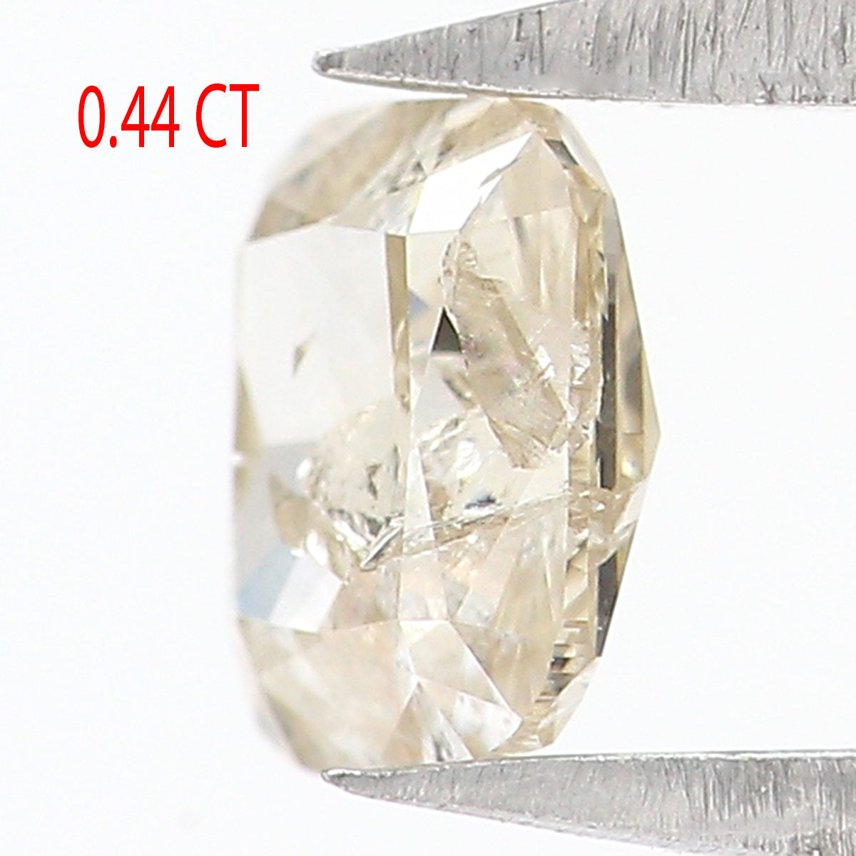 Natural Loose Cushion Yellow Grey Color Diamond 0.44 CT 4.70 MM Cushion Shape Rose Cut Diamond KR981