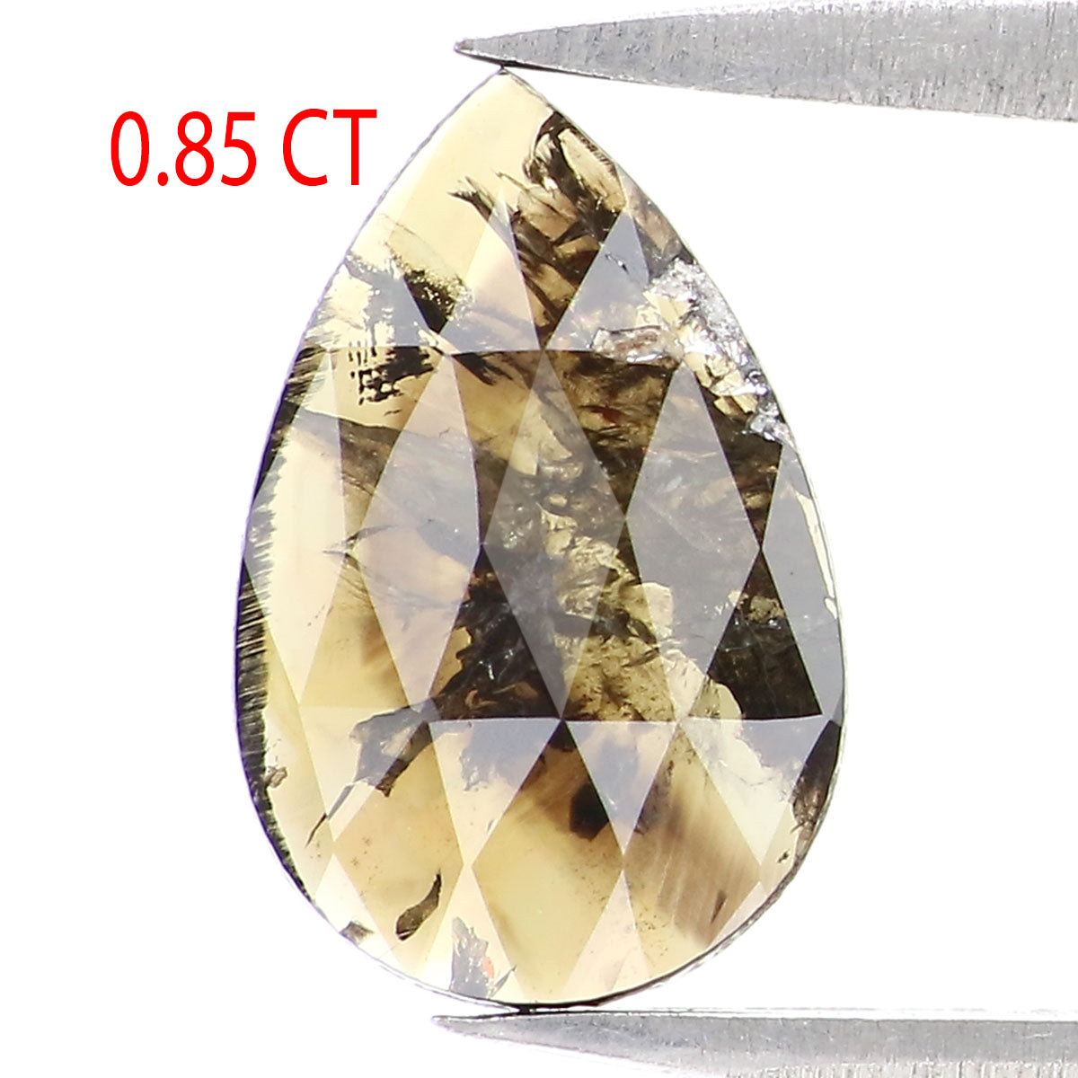 0.85 CT Natural Loose Pear Shape Diamond Brown Color Pear Cut Diamond 9.70 MM Natural Loose Grey Color Diamond Pear Rose Cut Diamond KQ1715