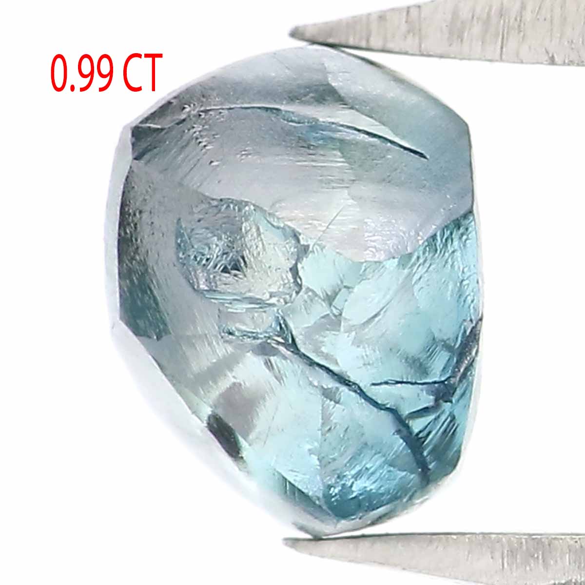 0.99 CT Natural Loose Rough Shape Diamond Blue Color Rough Cut Diamond 5.85 MM Natural Loose Blue Diamond Rough Irregular Cut Diamond QL2361
