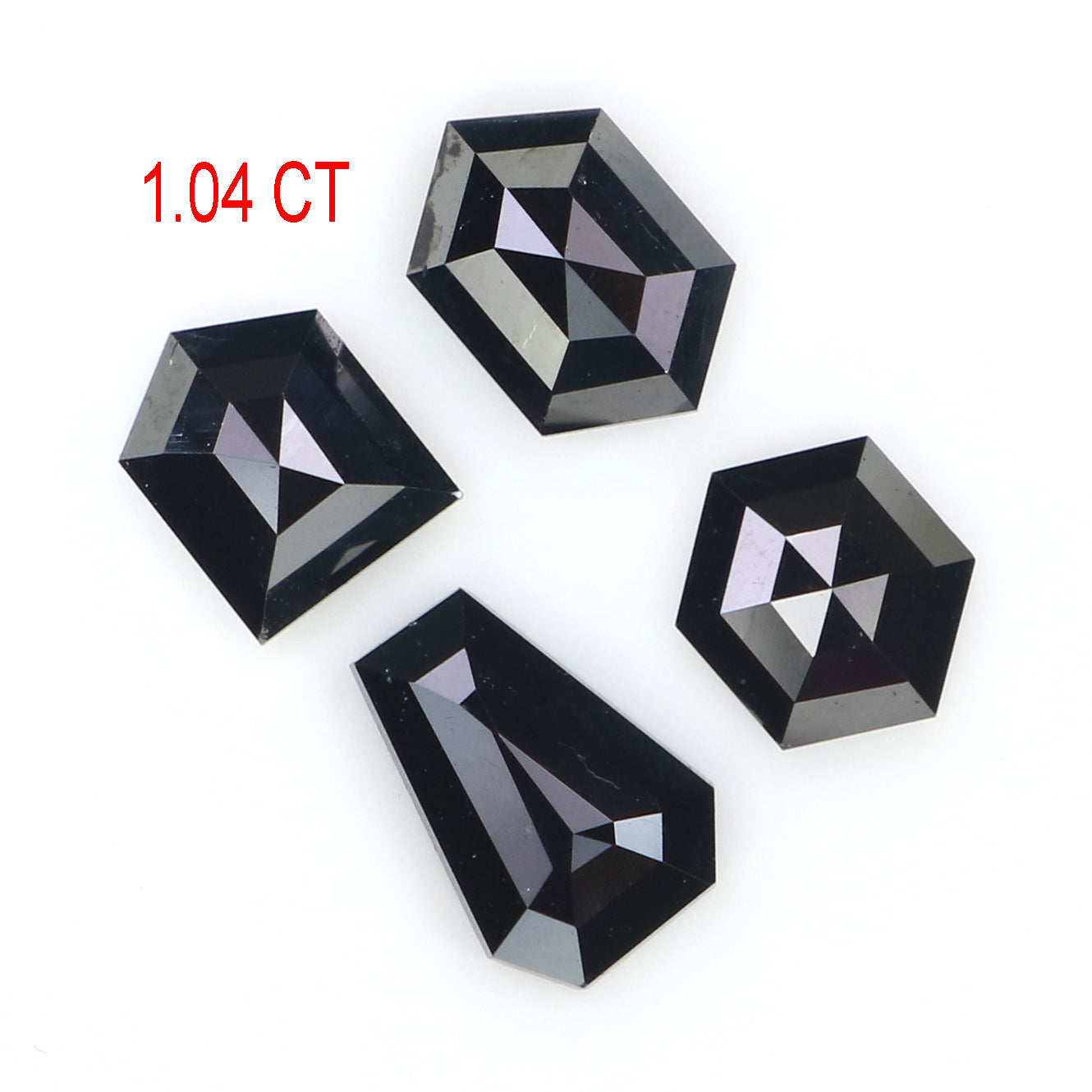 Natural Loose Mix Shape Black Color Diamond 1.04 CT 5.55 MM Mix Shape Rose Cut Diamond KDK2621