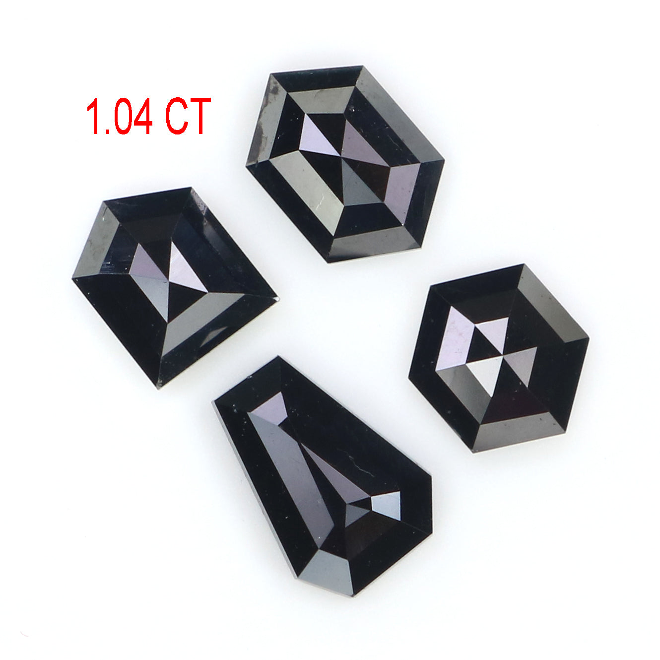 1.04 CT Natural Loose Mix Shape Diamond Black Color Mix Shape Diamond 5.55 MM Natural Loose Diamond Black Mix Shape Rose Cut Diamond QK2621