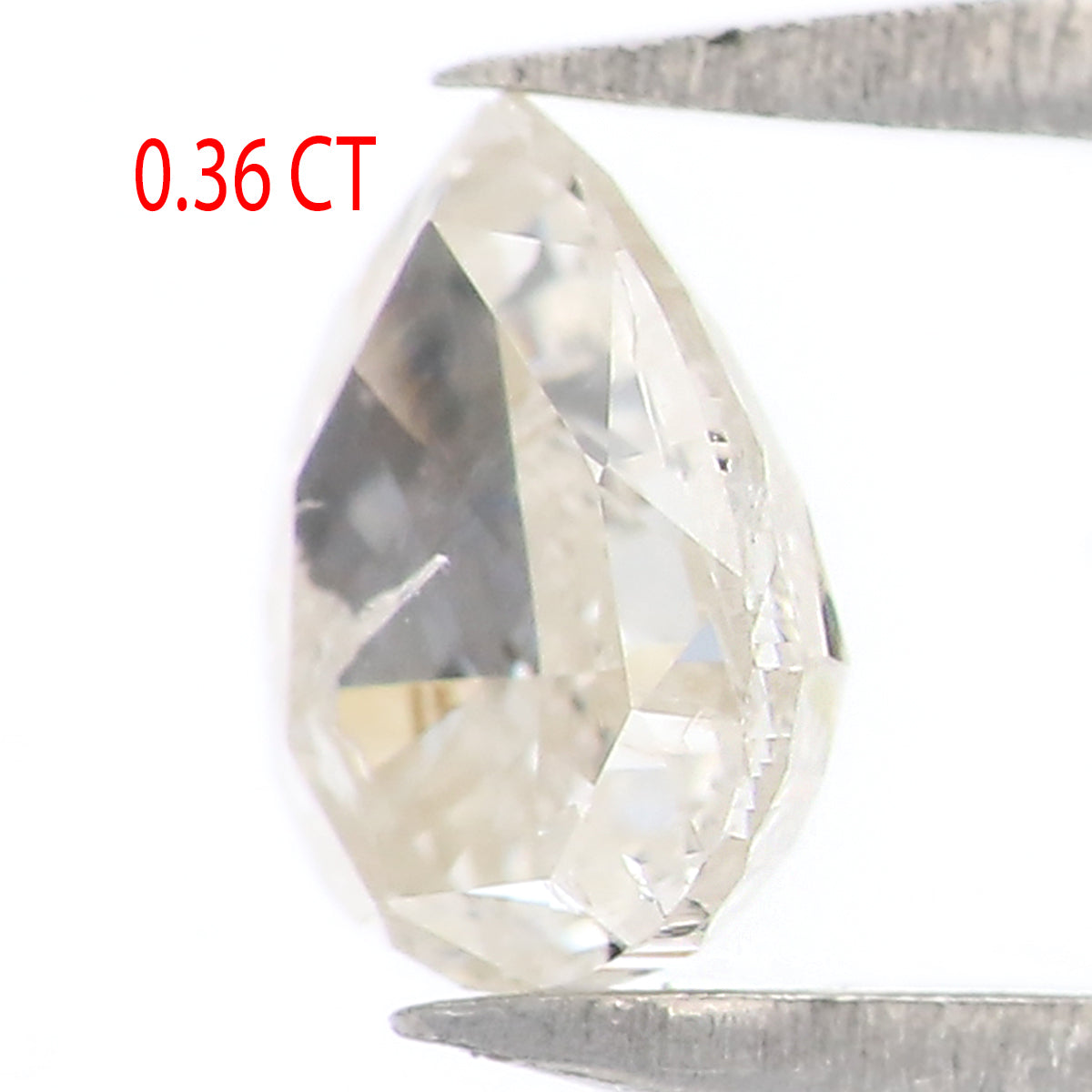 Natural Loose Pear Diamond Grey Color 0.36 CT 5.10 MM Pear Shape Rose Cut Diamond KR846