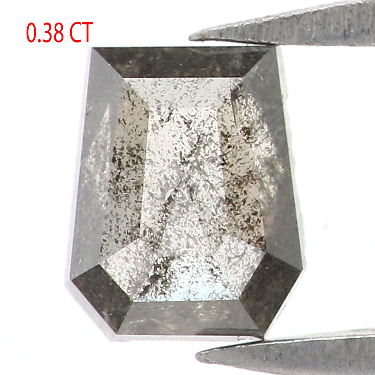 0.38 CT Natural Loose Coffin Shape Diamond Salt And Pepper Coffin Diamond 4.70 MM Natural Loose Black Grey Coffin Rose Cut Diamond LQ8819