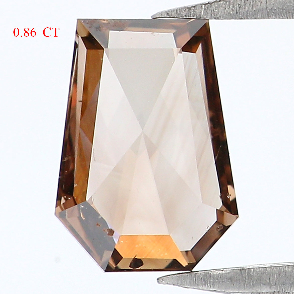 0.86 CT Natural Loose Coffin Cut Diamond Dark Brown Color Coffin Shape Diamond 7.20 MM Natural Loose Diamond Coffin Rose Cut Diamond QL6459