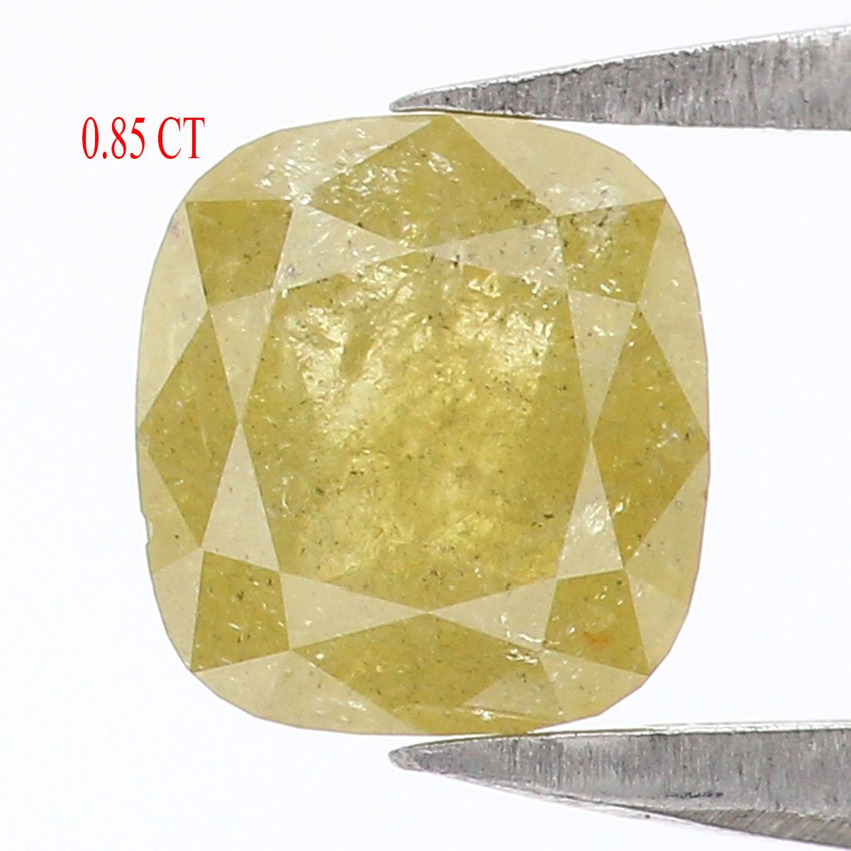 Natural Loose Cushion Yellow Color Diamond 0.85 CT 5.65 MM Cushion Shape Rose Cut Diamond L8204