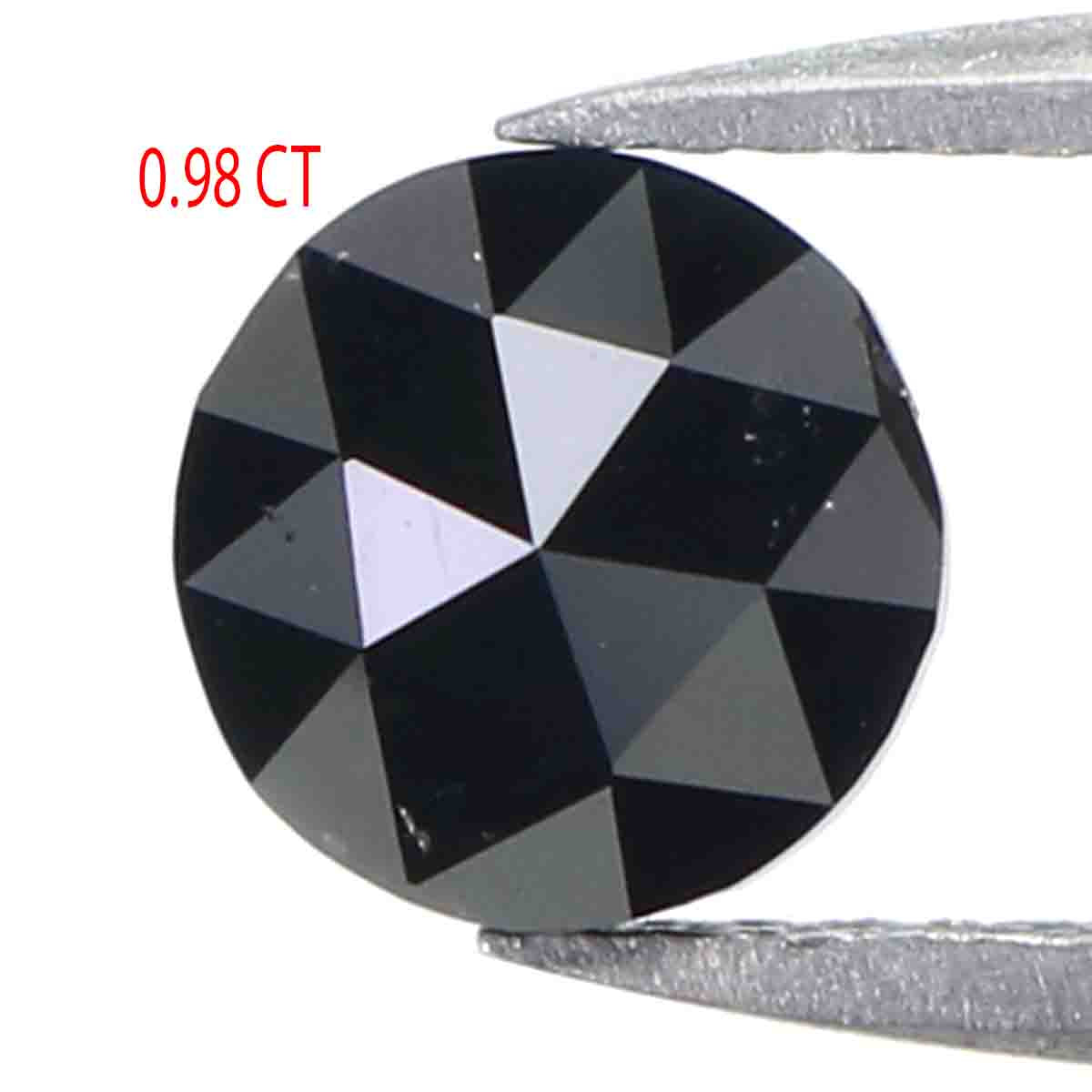 0.98 CT Natural Loose Round Rose Cut Diamond Black Color Round Shape Diamond 6.30 MM Natural Loose Black Color Round Rose Cut Diamond KQ1844