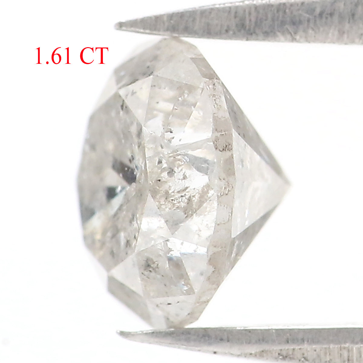 Natural Loose Round Diamond, Salt And Pepper Round Diamond, Natural Loose Diamond, Round Brilliant Cut Diamond, 1.61 CT Round Shape L2722