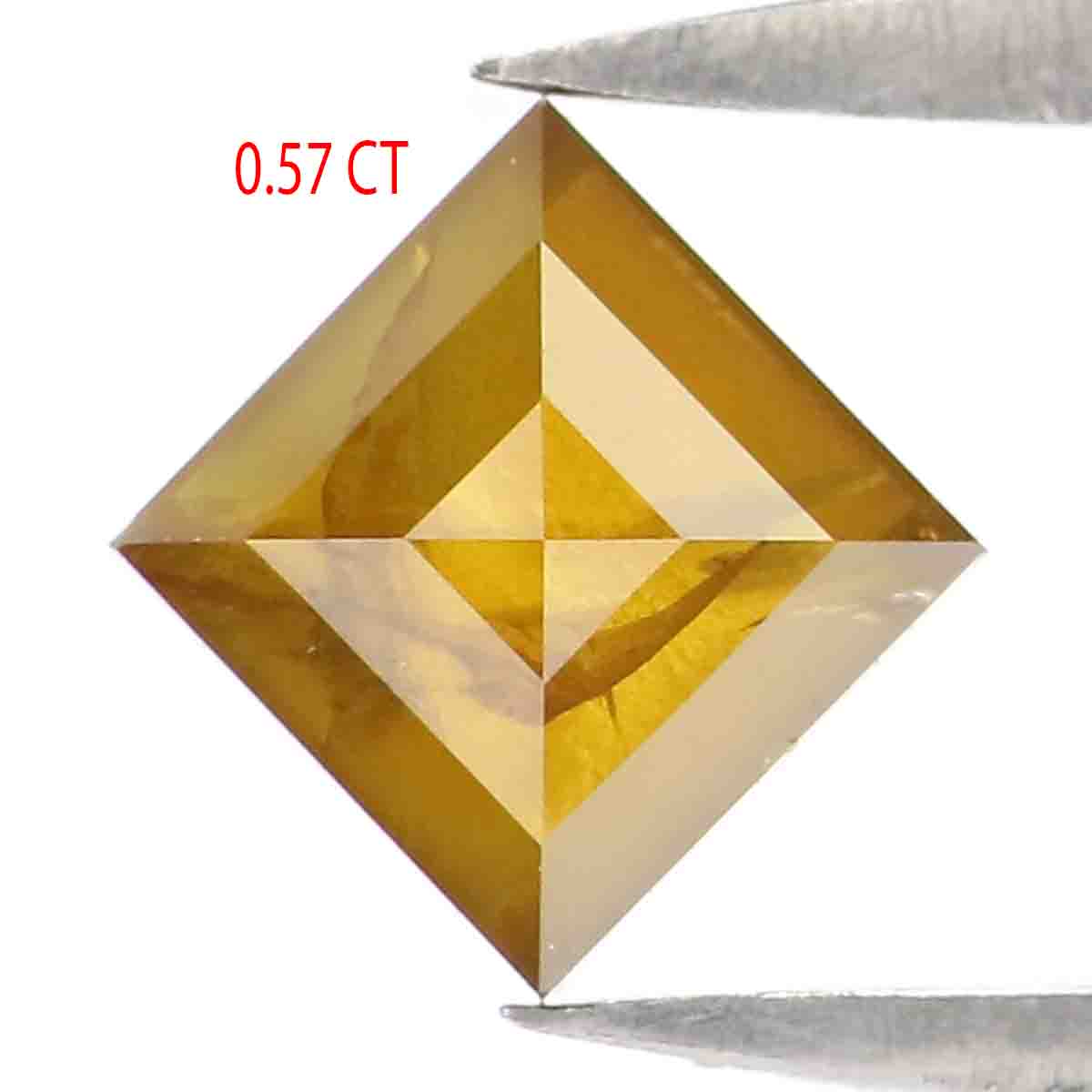 0.57 CT Natural Loose Kite Shape Diamond Yellow Color Kite Diamond 6.50 MM Natural Loose Yellow Color Diamond Kite Rose Cut Diamond KQ2234