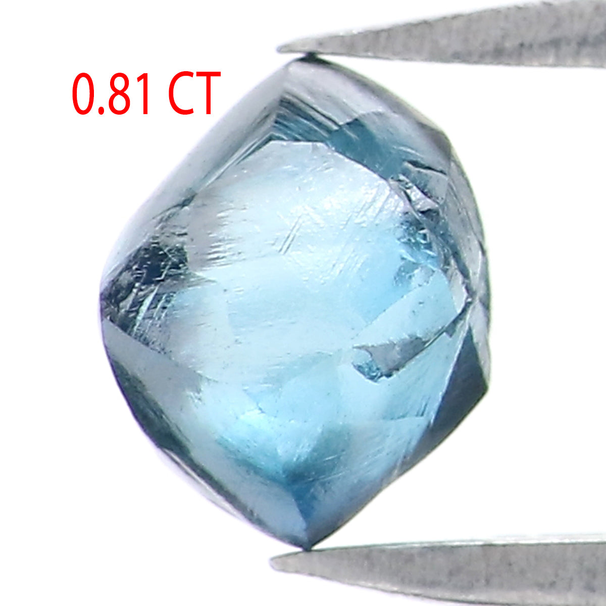0.81 CT Natural Loose Rough Shape Diamond Blue Color Rough Cut Diamond 5.45 MM Natural Loose Blue Diamond Rough Crystal Cut Diamond QL2228