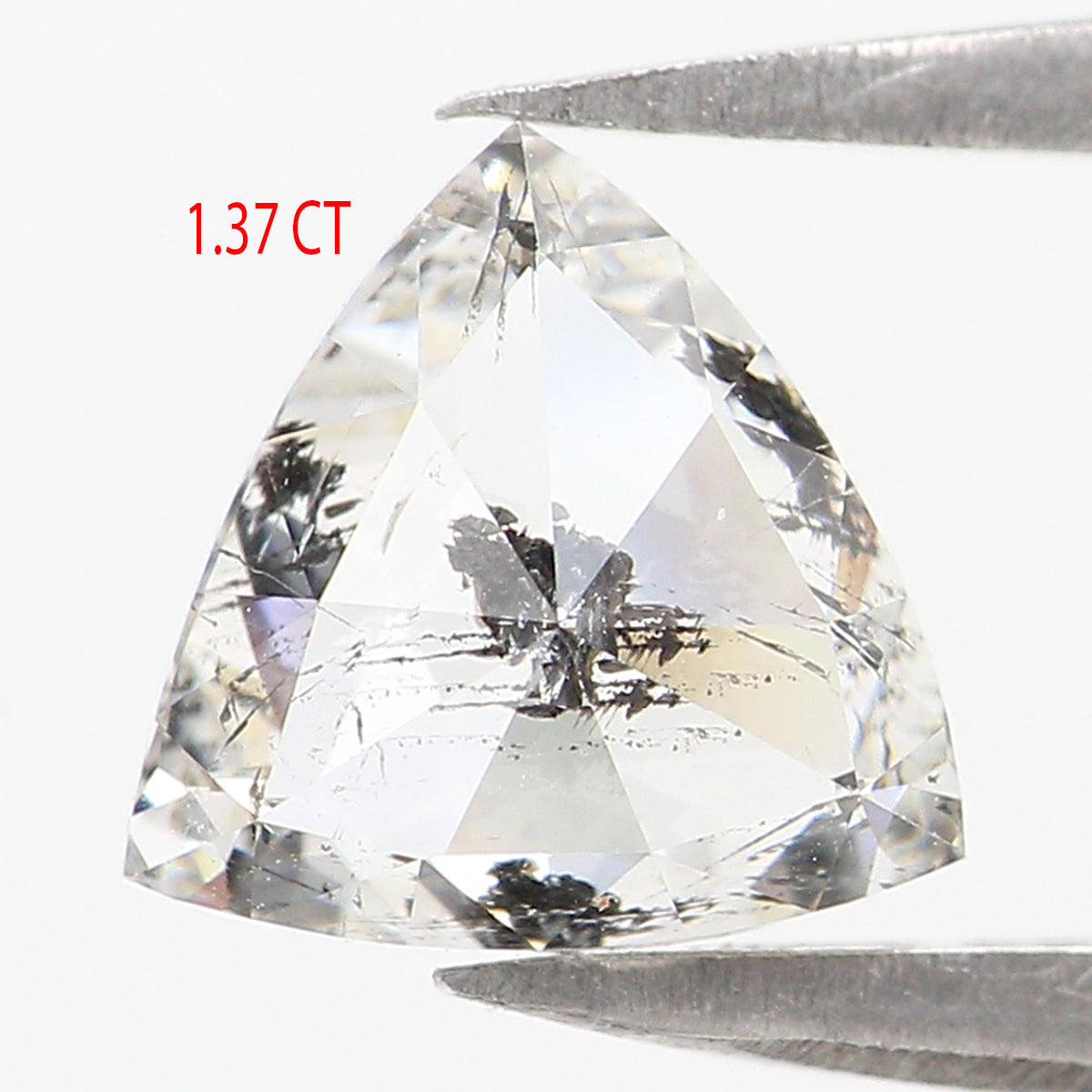 1.37 CT Natural Loose Triangle Shape Diamond White - F Triangle Cut Diamond 7.05 MM Natural White - F Color Triangle Rose Cut Diamond QL2653