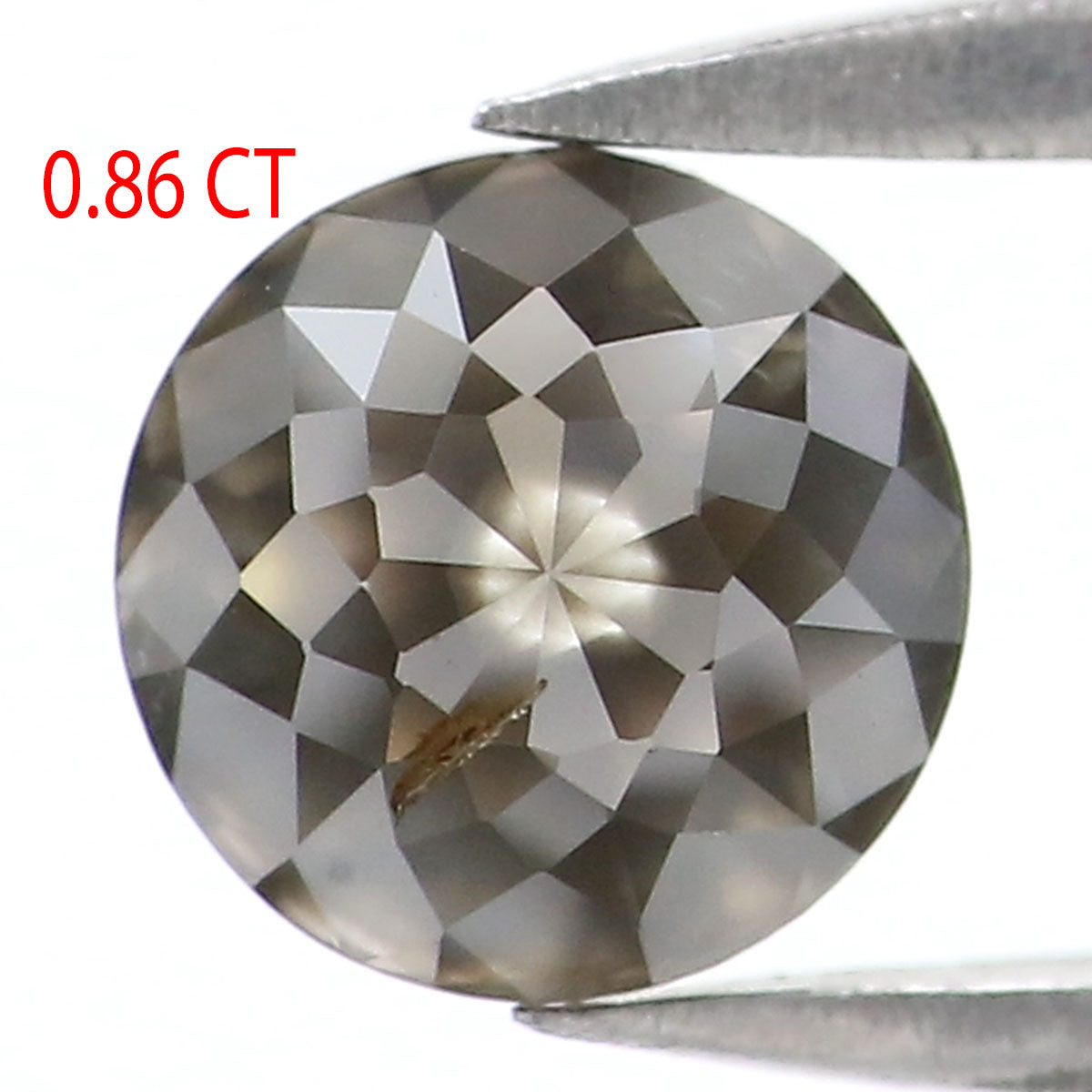 0.86 CT Natural Loose Rose Cut Diamond Black Color Round Rose Shape Diamond 5.50 MM Natural Loose Grey Color Round Rose Cut Diamond KQ2088