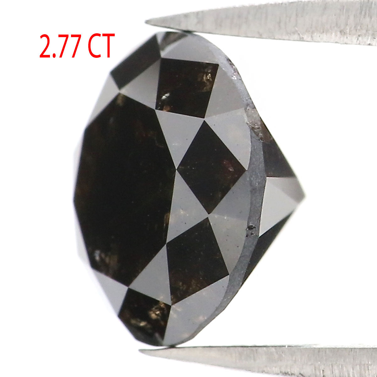 2.77 CT Natural Loose Round Shape Diamond Black Color Round Cut Diamond 8.50 MM Natural Black Diamond Round Brilliant Cut Diamond LQ8491