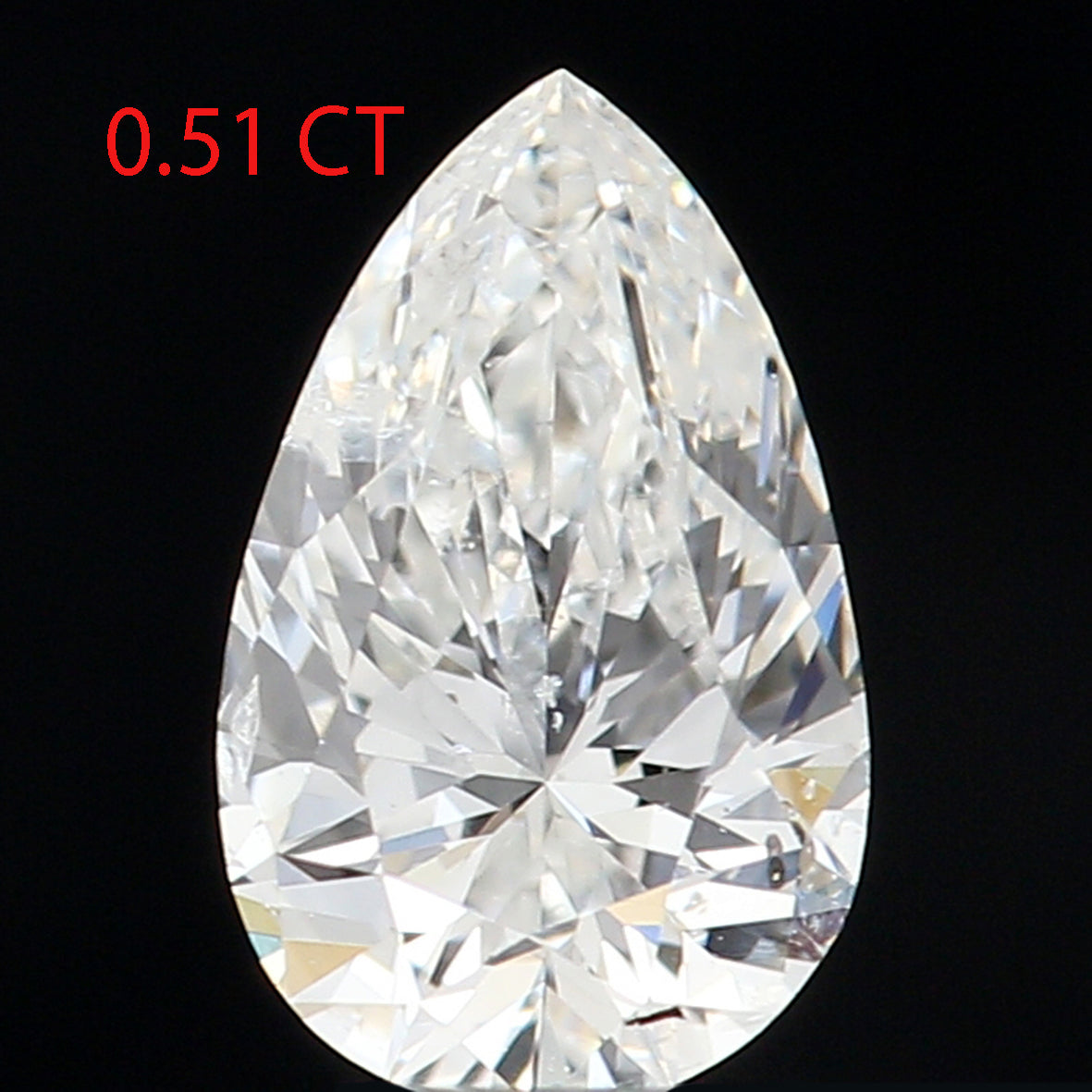 0.51 CT Natural Loose Diamond, Pear Diamond, White Diamond, Rustic Diamond, Pear Cut Diamond, Rose Cut Diamond, Fancy Color Diamond KDL9755